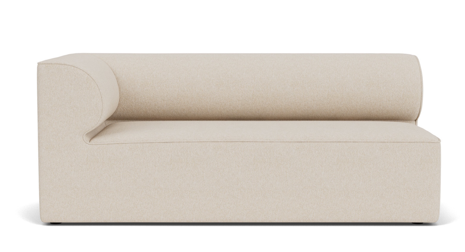 Audo Copenhagen Eave Modular Sofa Ecke in Beige, modernes Ecksofa für Wohnzimmer.