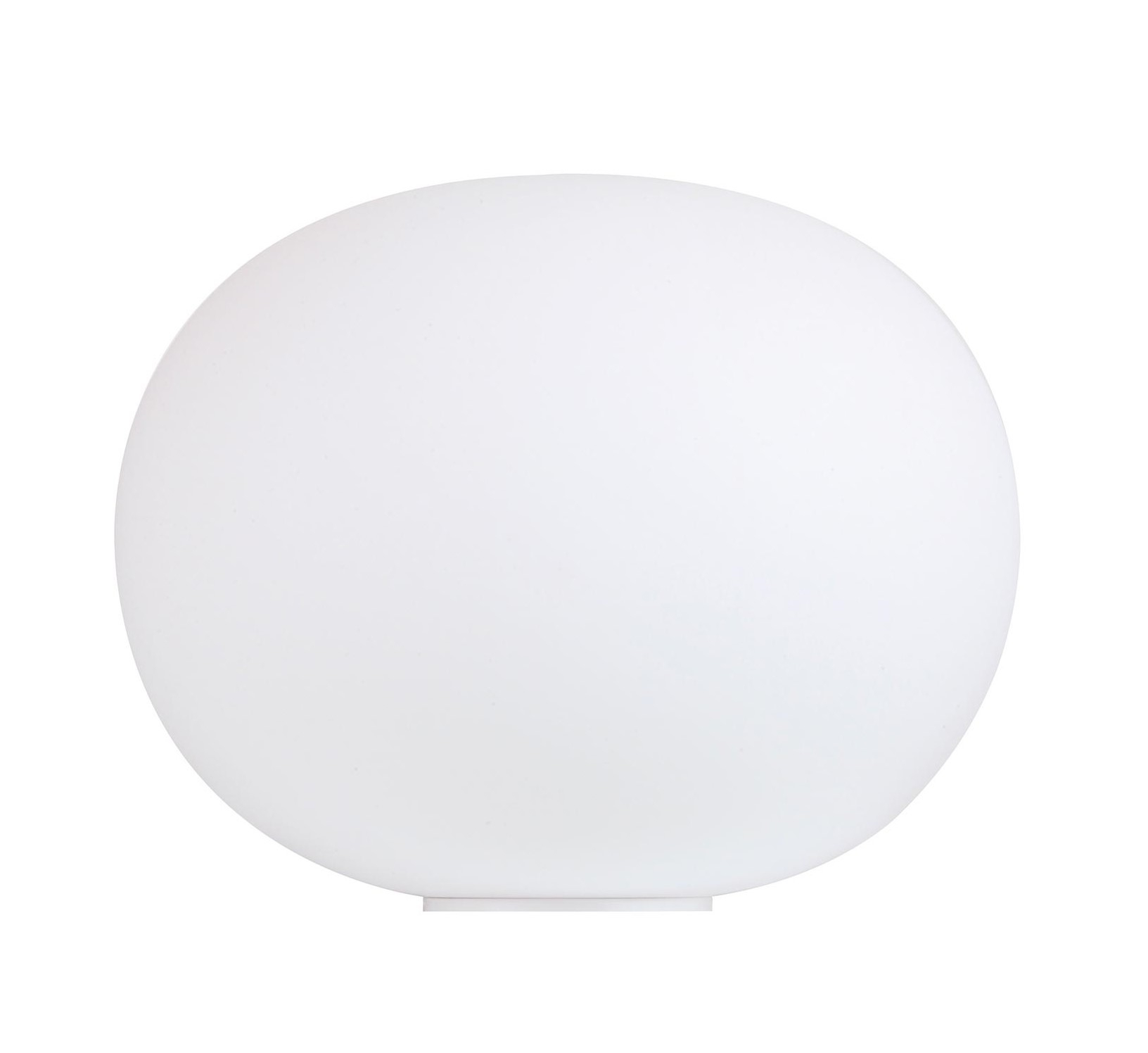 Weiße Glo Ball Tischleuchte von Flos, modernes Design mit sanftem, diffusem Licht.