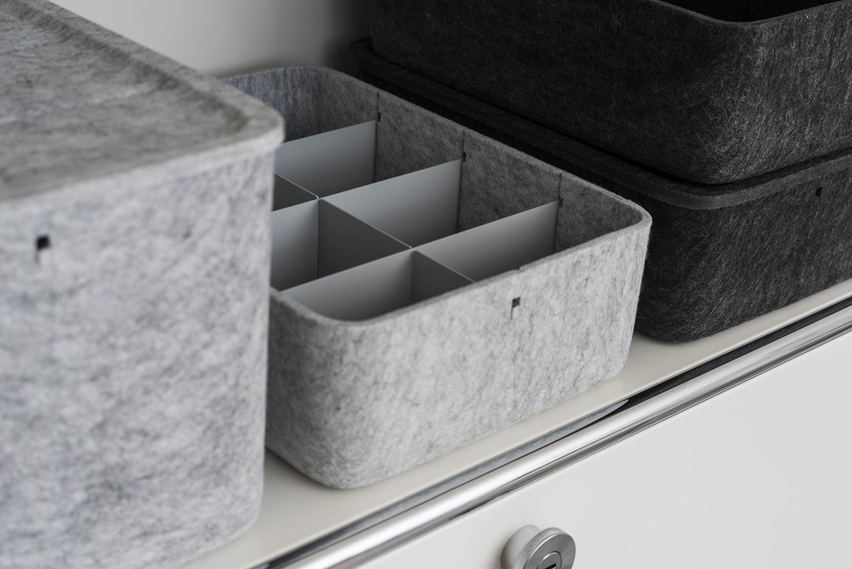 USM Haller Inos diepe box met dienblad