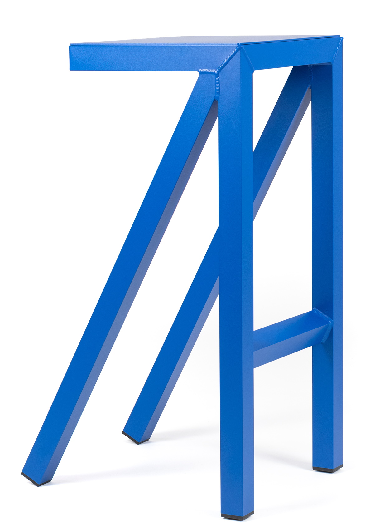 Bureaurama Hocker von Magis, blauer Barhocker aus Metall mit minimalistischem Design für moderne Büros und Wohnräume.