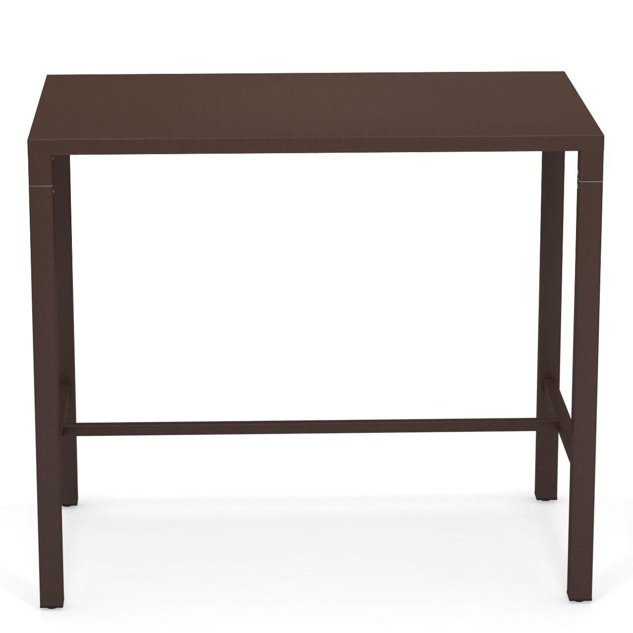 Nova Hochtisch Outdoor Emu, brauner Stehtisch für den Garten oder die Terrasse, moderne Outdoor-Möbel.