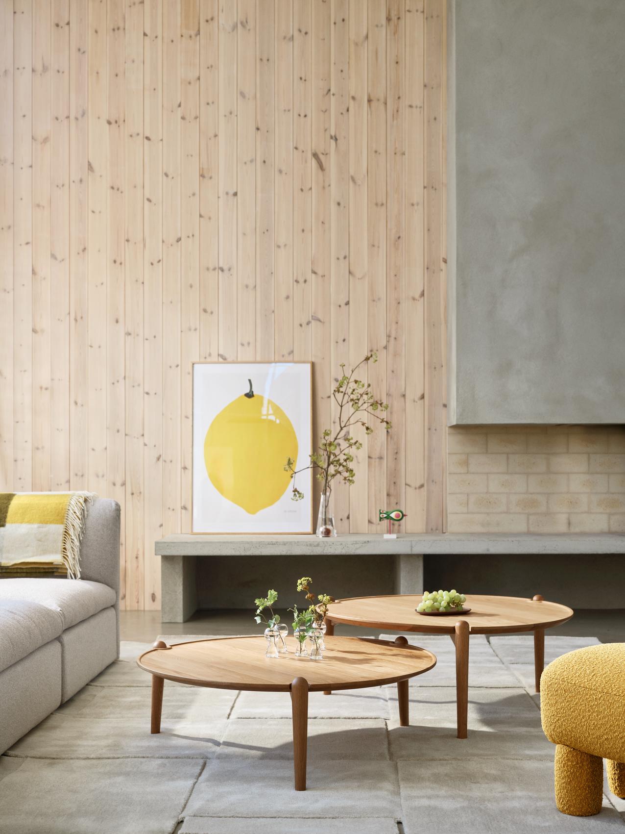 Aria Table salontafel NATUUR EIK / LOW Ø 90 x H 30 cm Design House Stockholm UNIEK EXEMPLAAR