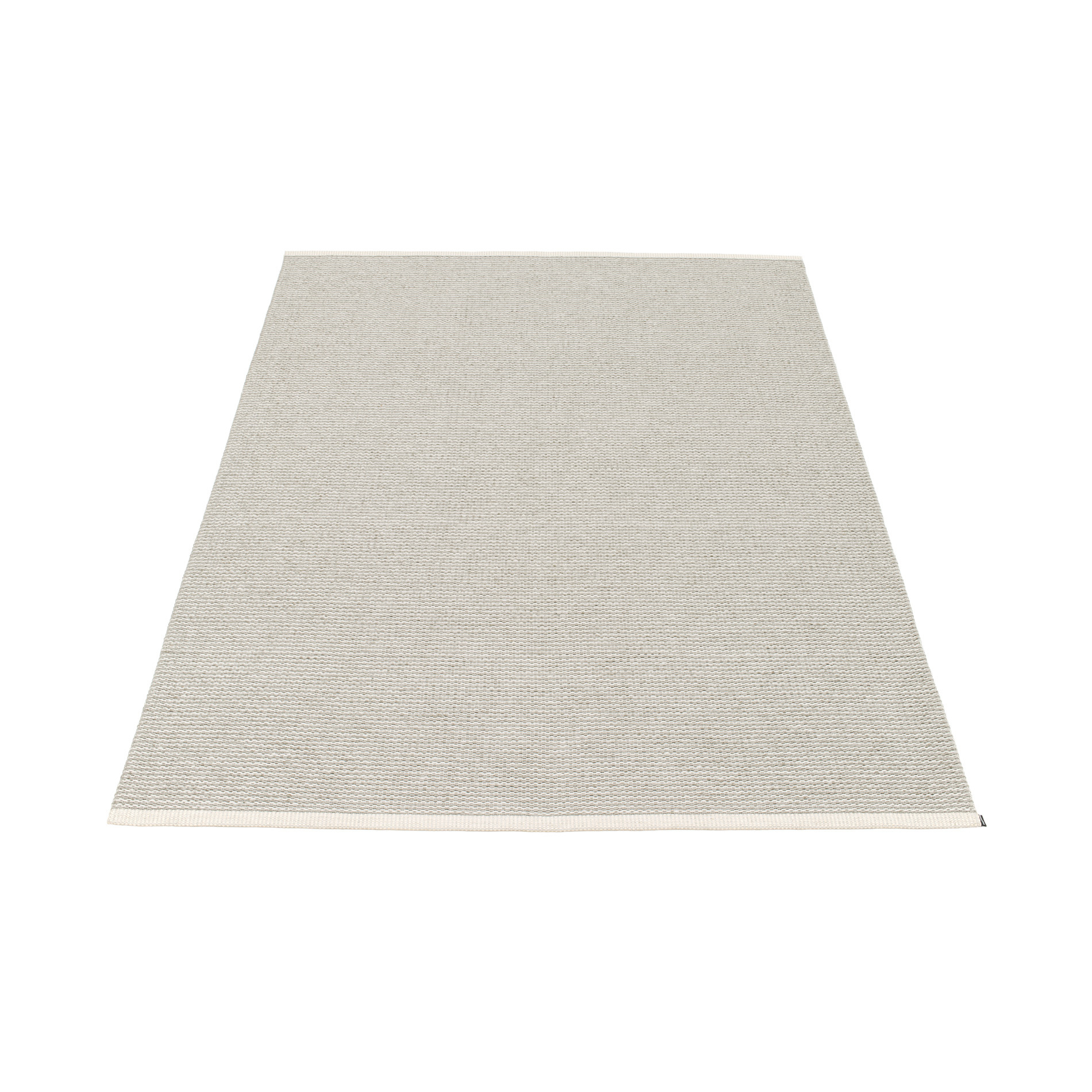 Pappelina Teppich Mono, 140x200 cm, hellgrauer Kunststoffteppich für Innen- und Außenbereich, modernes Design.