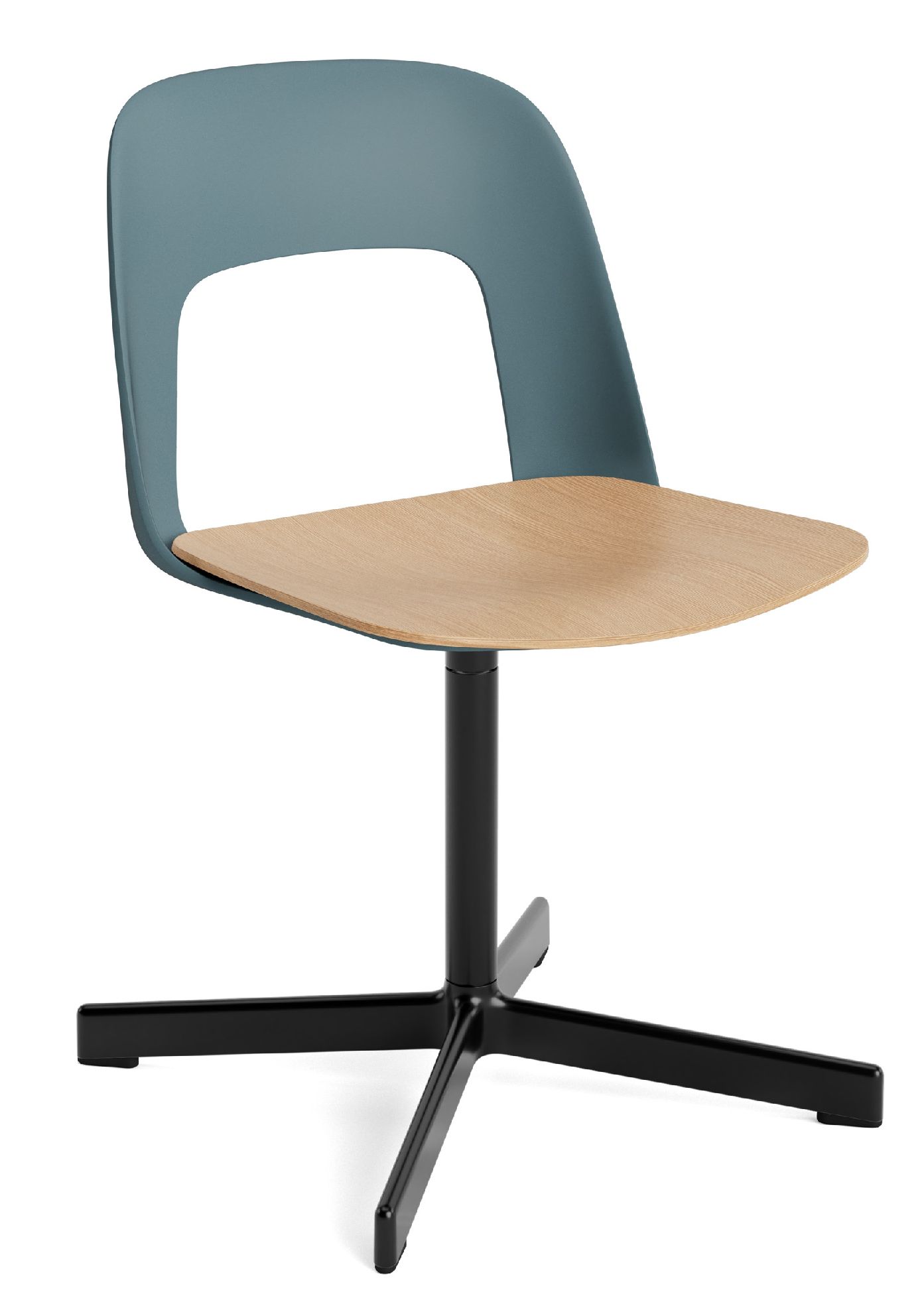 Layout Side Chair 132 stoel met vierpotig draaivoet Hay