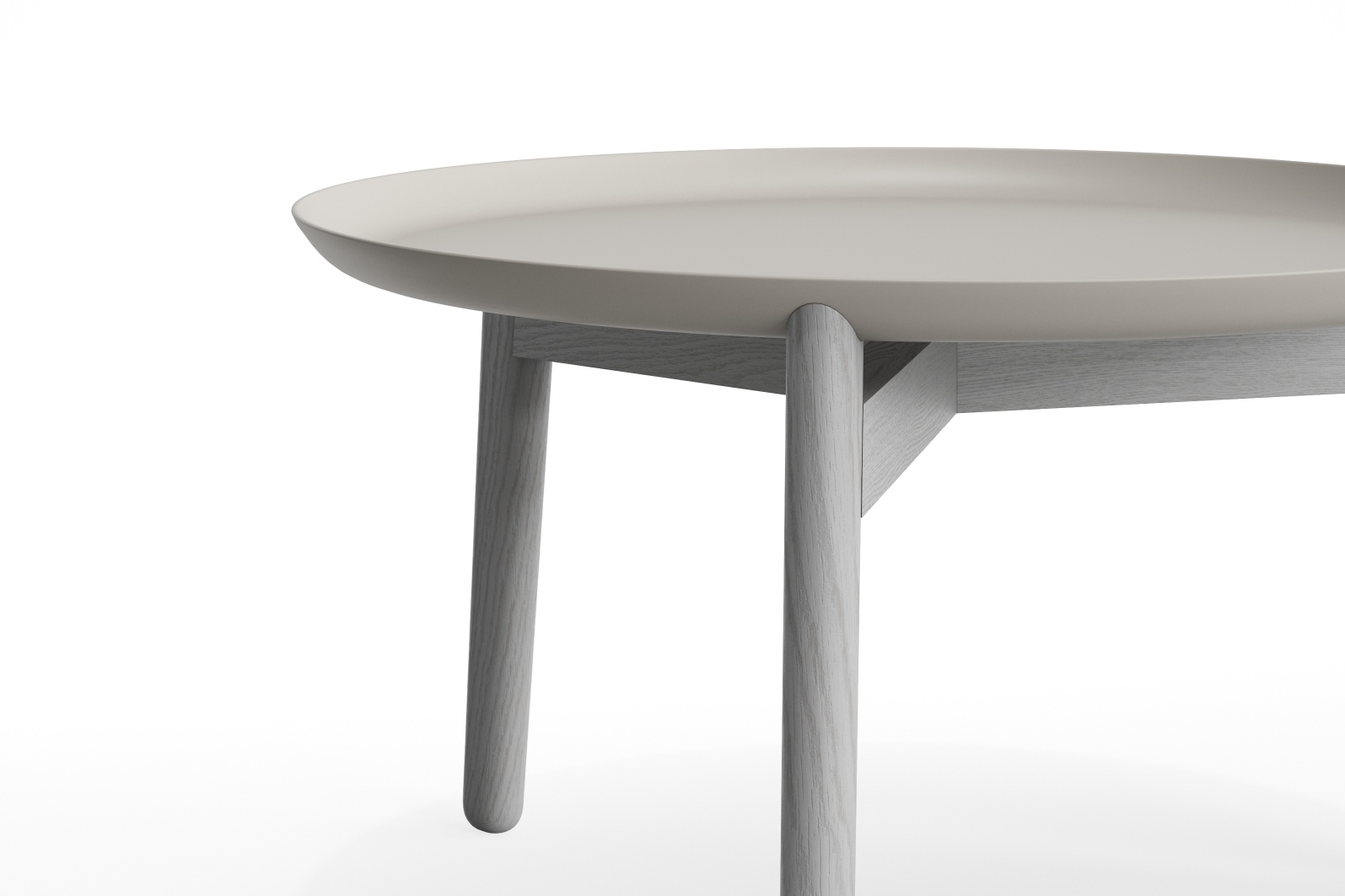 Plaisir 2 Beistelltisch von Zeitraum, Aluminium Tisch mit Holzbeinen, modernes Design für Wohnzimmer.