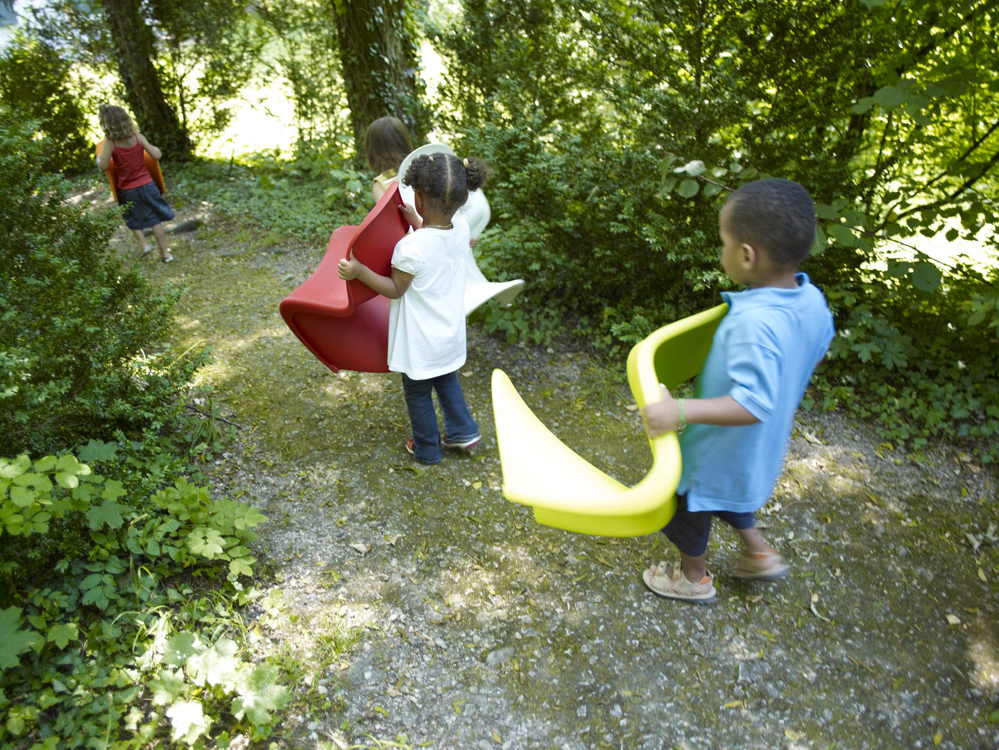 Panton Junior-stoel Vitra goudgeel 