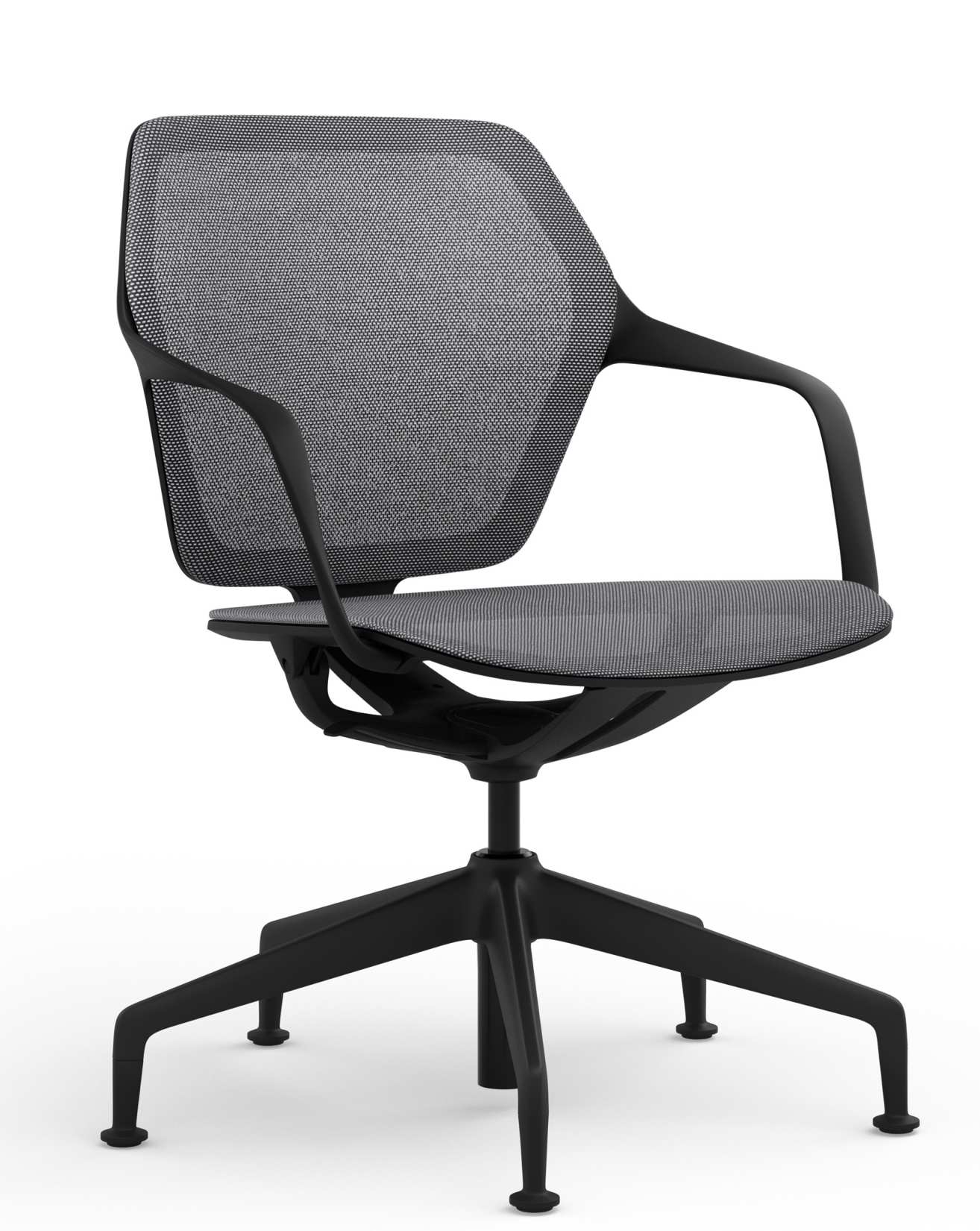 Ray Work Drehstuhl von Brunner in Schwarz mit Netzrücken und Armlehnen für das moderne Büro.