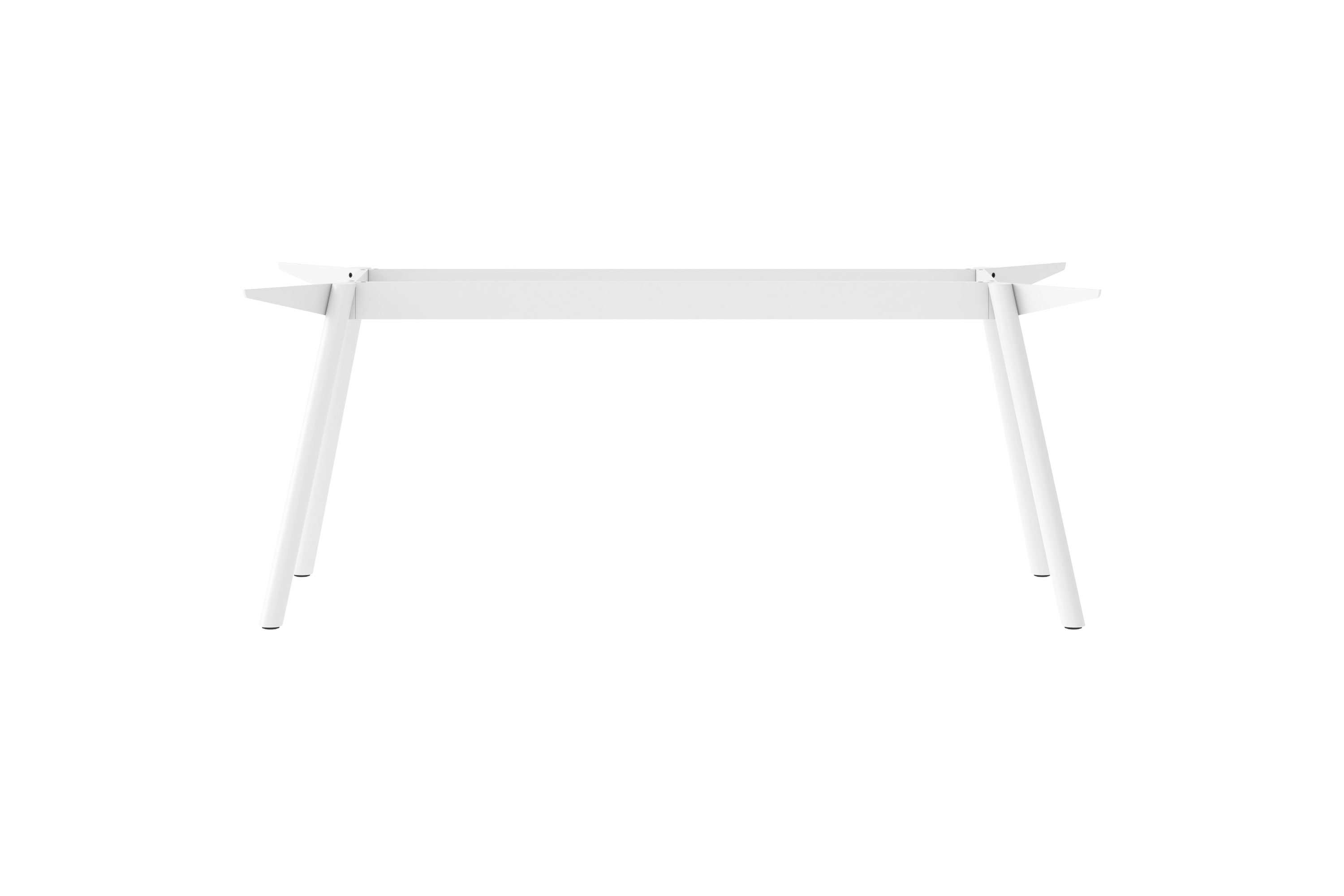 Weißes Masa Tischgestell aus Stahl von New Tendency, minimalistisches Design mit schrägen Beinen.
