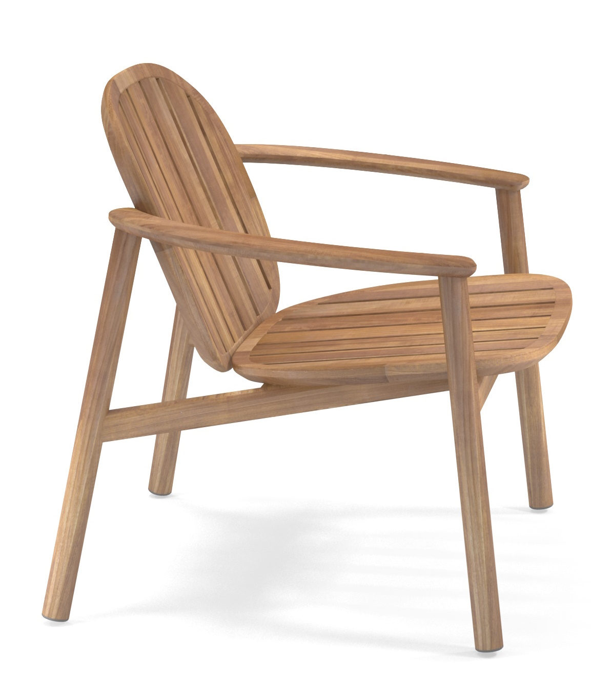 Twins Lounge Chair Armlehnen Stuhl Outdoor Emu aus Holz, ideal für Garten und Terrasse.