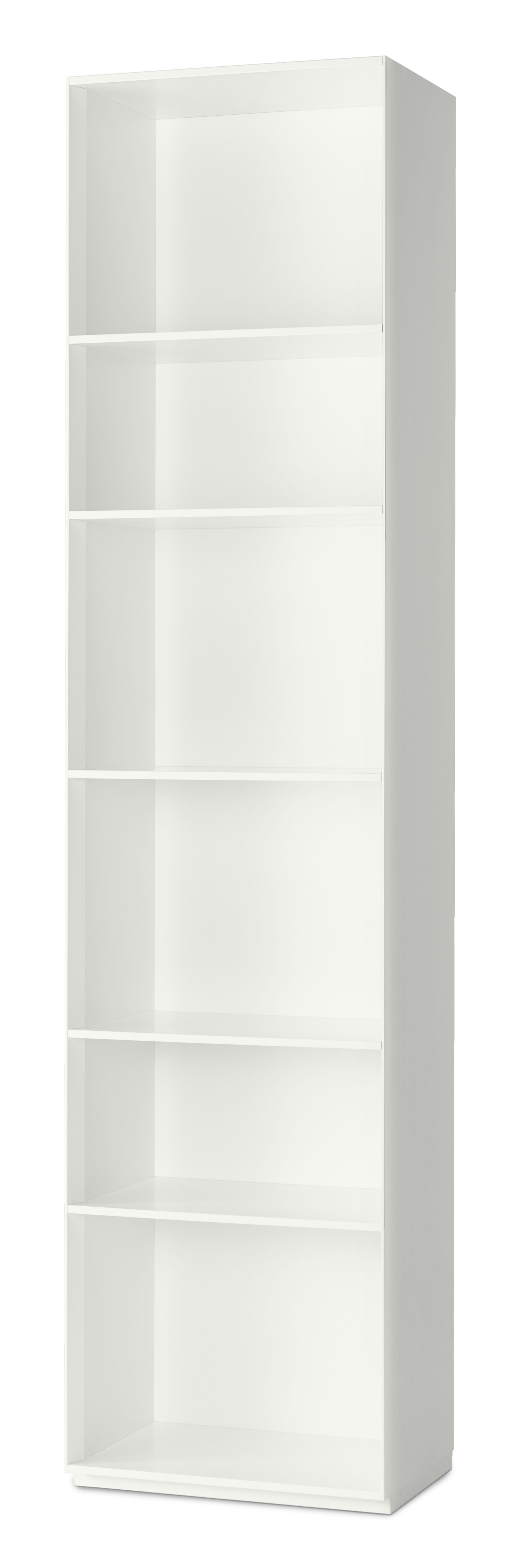 Weißes Nex Pur Regal von Piure mit sechs offenen Fächern für Wohnzimmer oder Büro.