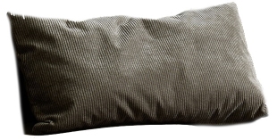 Graues Jalis 21 Rückenkissen aus Cordstoff für Sofa und Sessel, bequeme Rückenstütze.
