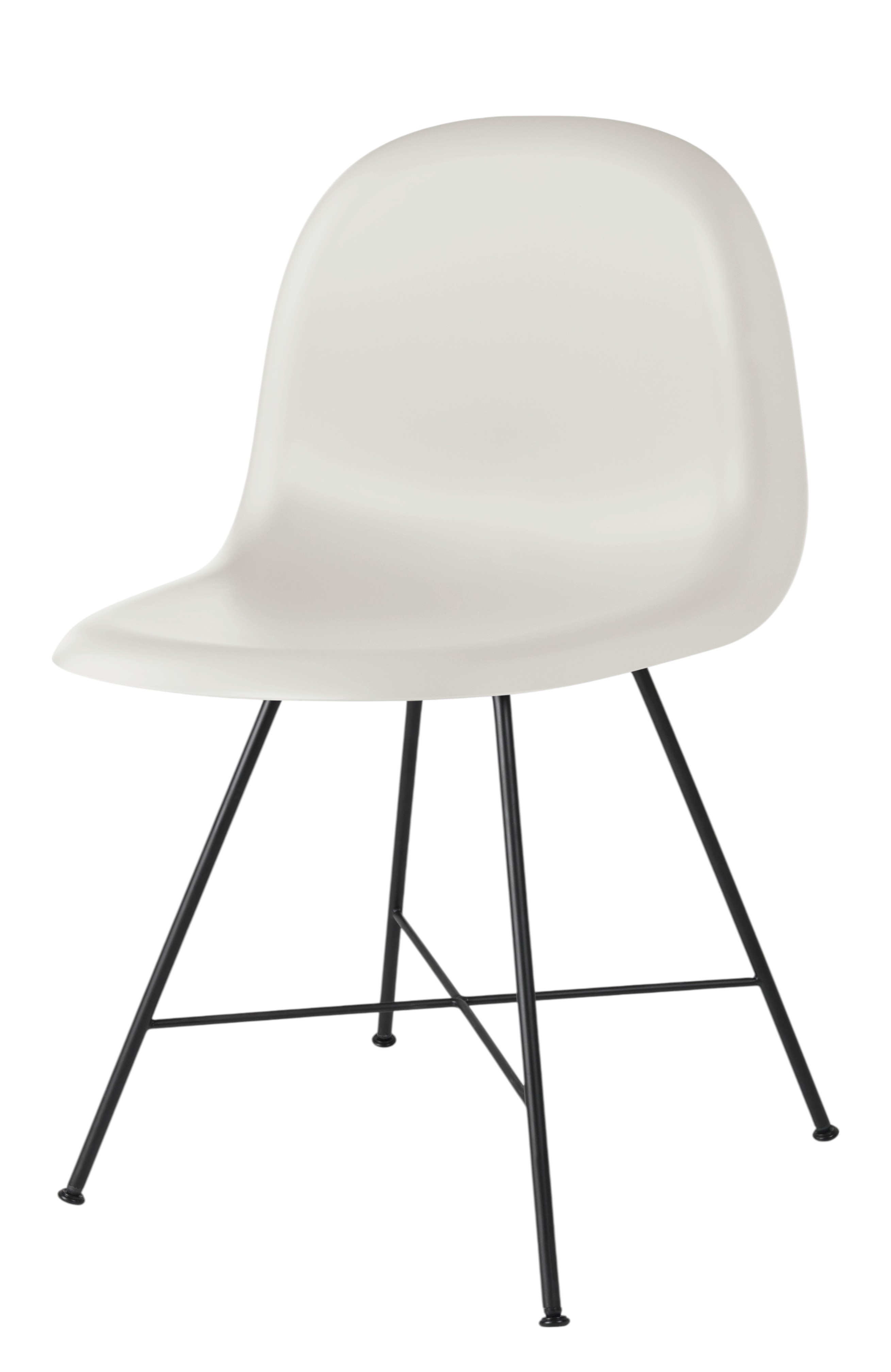3D-eetkamerstoel van kunststof, Alabaster White - viltglijders Gubi