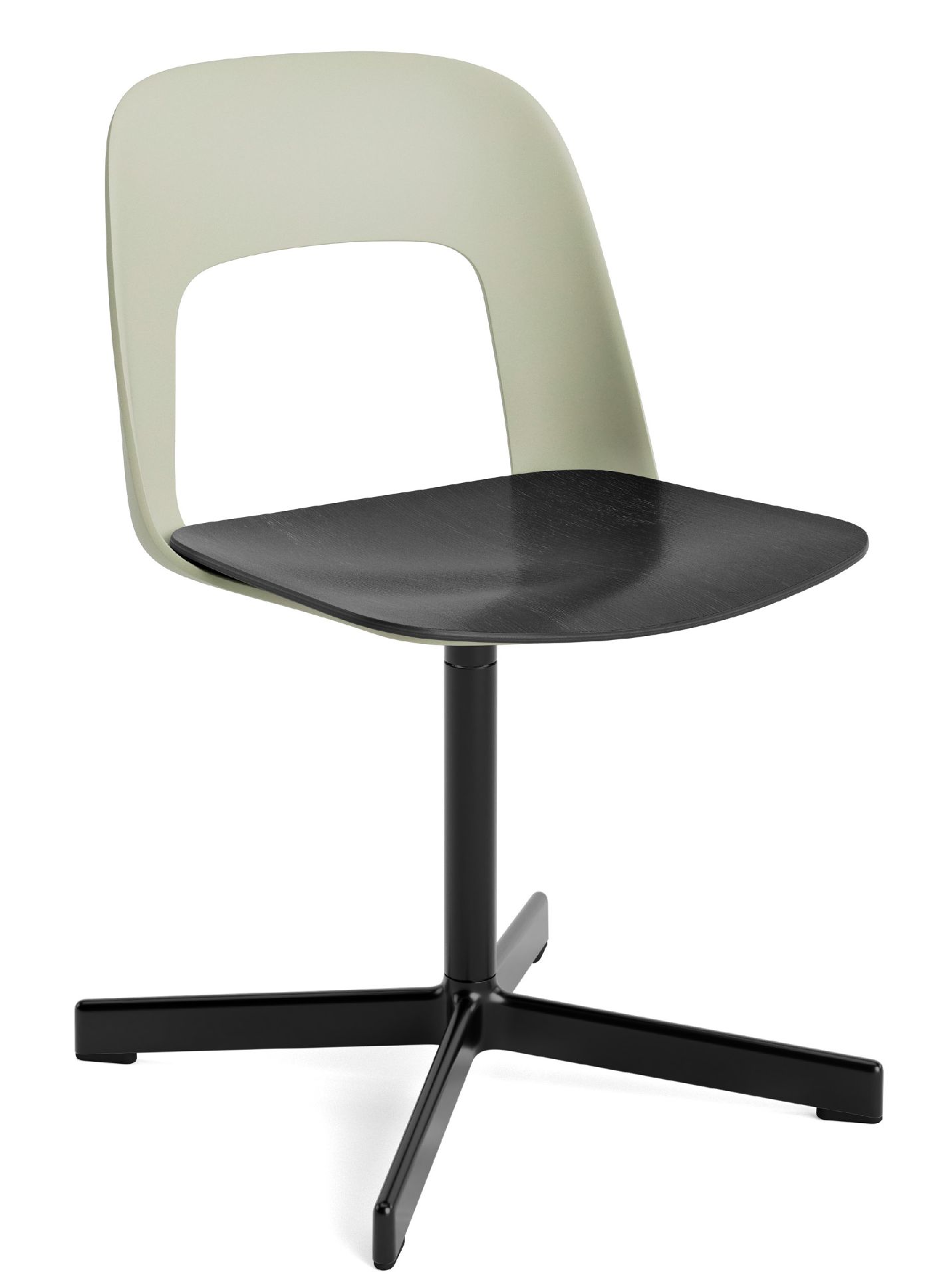 Layout Side Chair 132 stoel met vierpotig draaivoet Hay