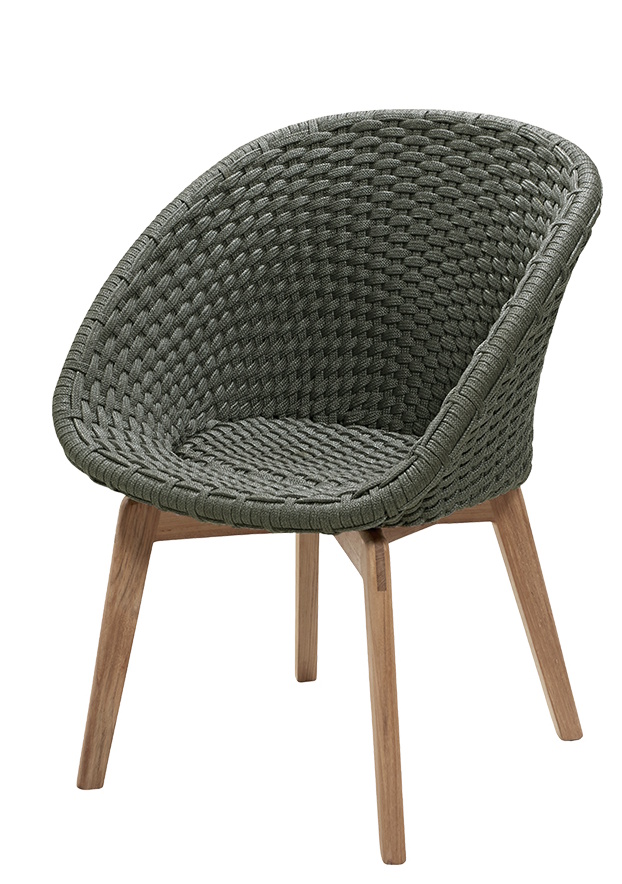Peacock Outdoor-fauteuil Rope Cane-Line donkergroen