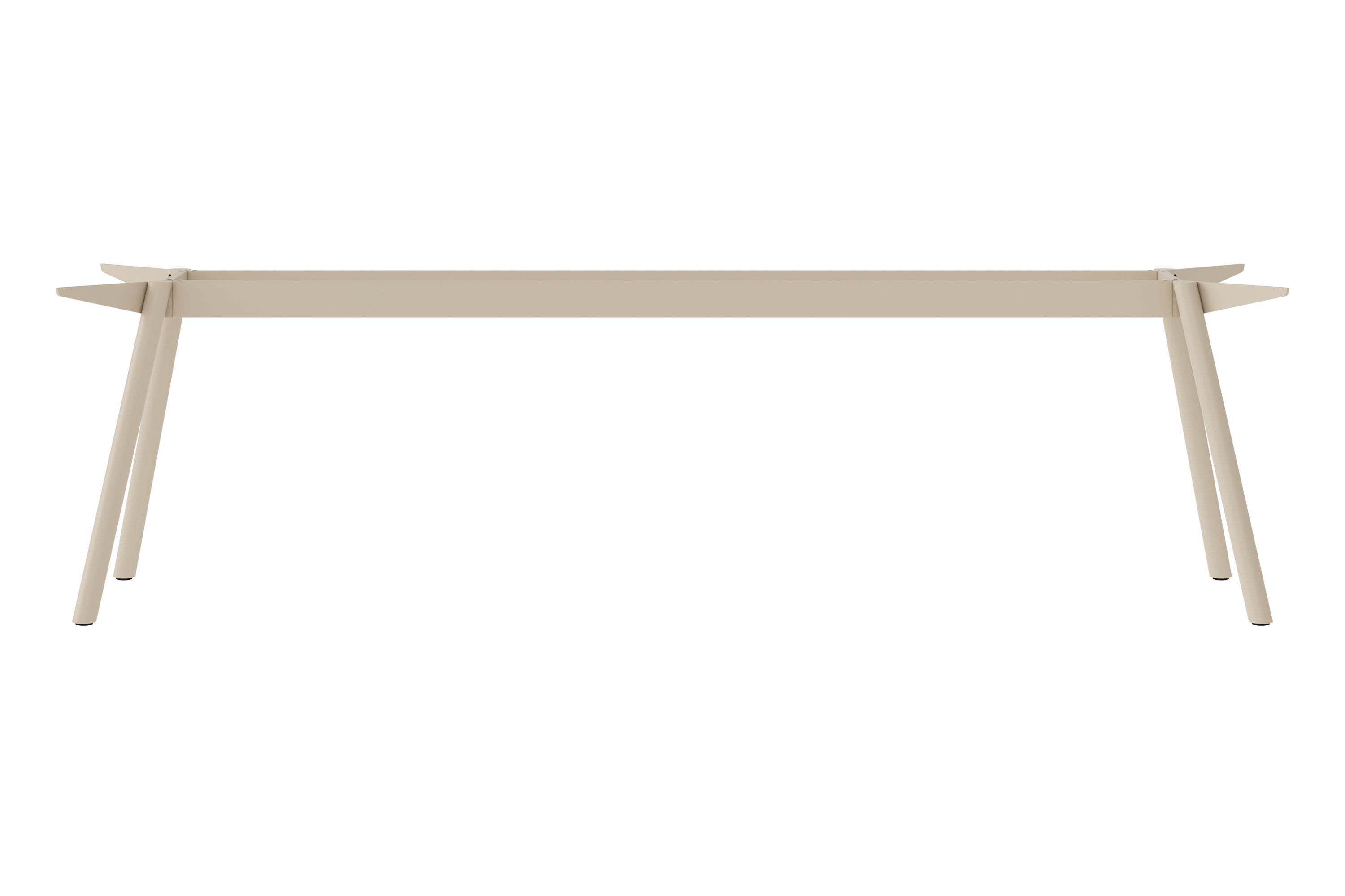 Beige Masa Tischgestell aus Stahl von New Tendency, minimalistisches Design mit geraden Linien und vier Tischbeinen.