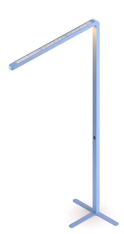 Team Agile Stehleuchte in Grau: Moderne LED-Stehlampe mit schlankem Design und energieeffizienter Beleuchtung für Büro und Wohnraum.