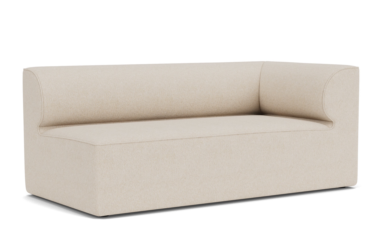 Beige Eave Modular Sofa Ecke von Audo Copenhagen, modernes Ecksofa für Wohnzimmer und Lounge-Bereich.