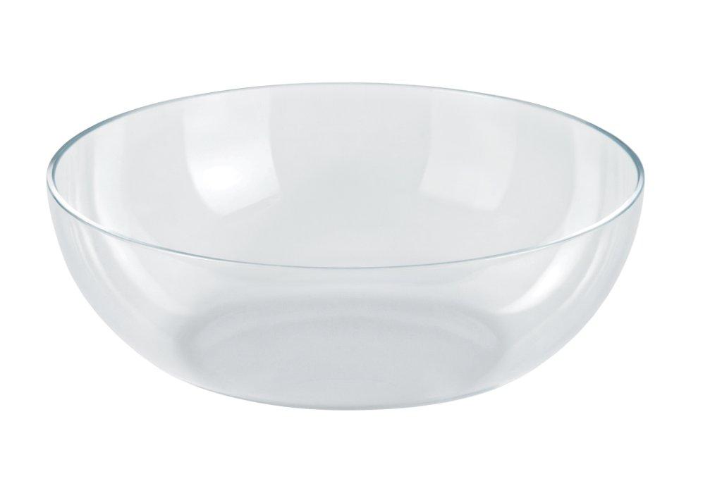 Klare Glasschale, Mediterraneo von Alessi, ideal für Salate oder Obst, Küchenaccessoire.