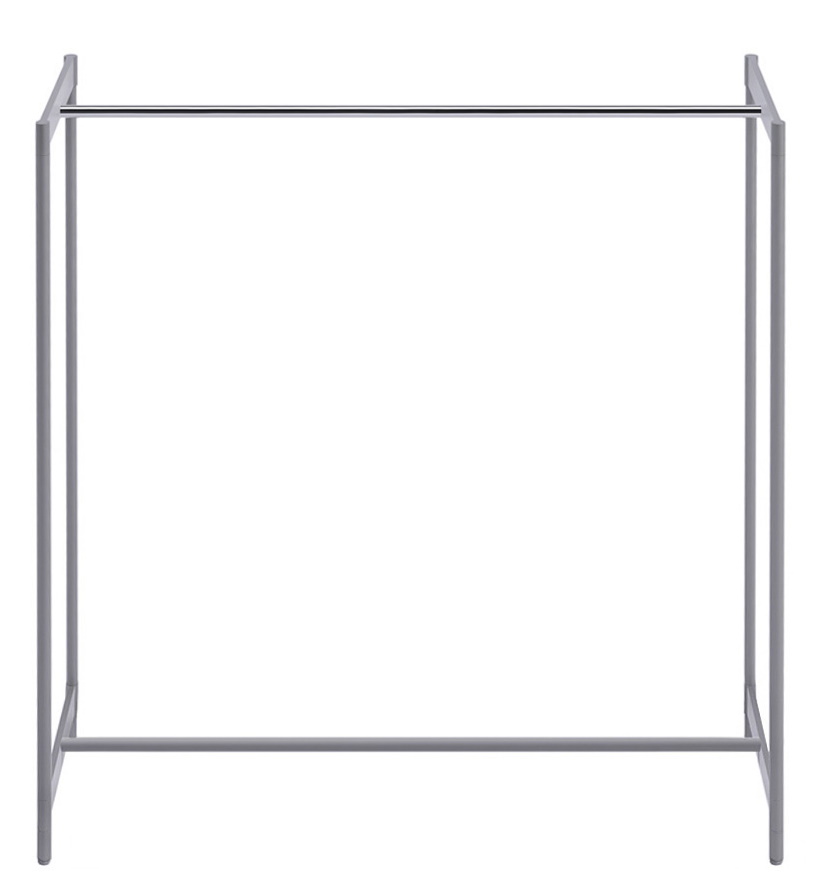 Grauer Meeting Kleiderbügelständer von Rexite, minimalistisches Design für Büro und Konferenzraum, Garderobenständer aus Metall.