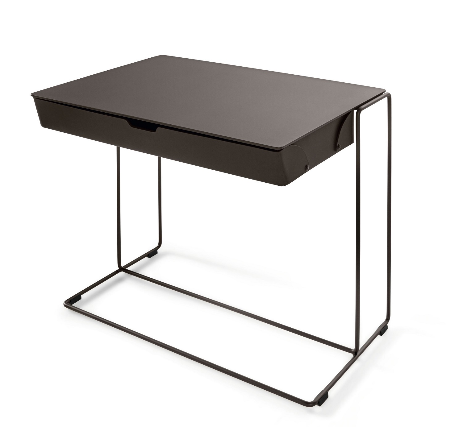 Oki Side Table bijzettafel met leren tas van Walter Knoll