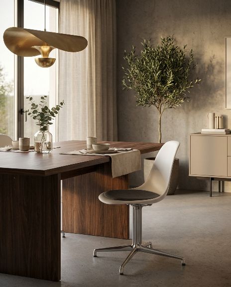 Eames Plastic Side Chair DSL RE stoel met zitkussen Vitra