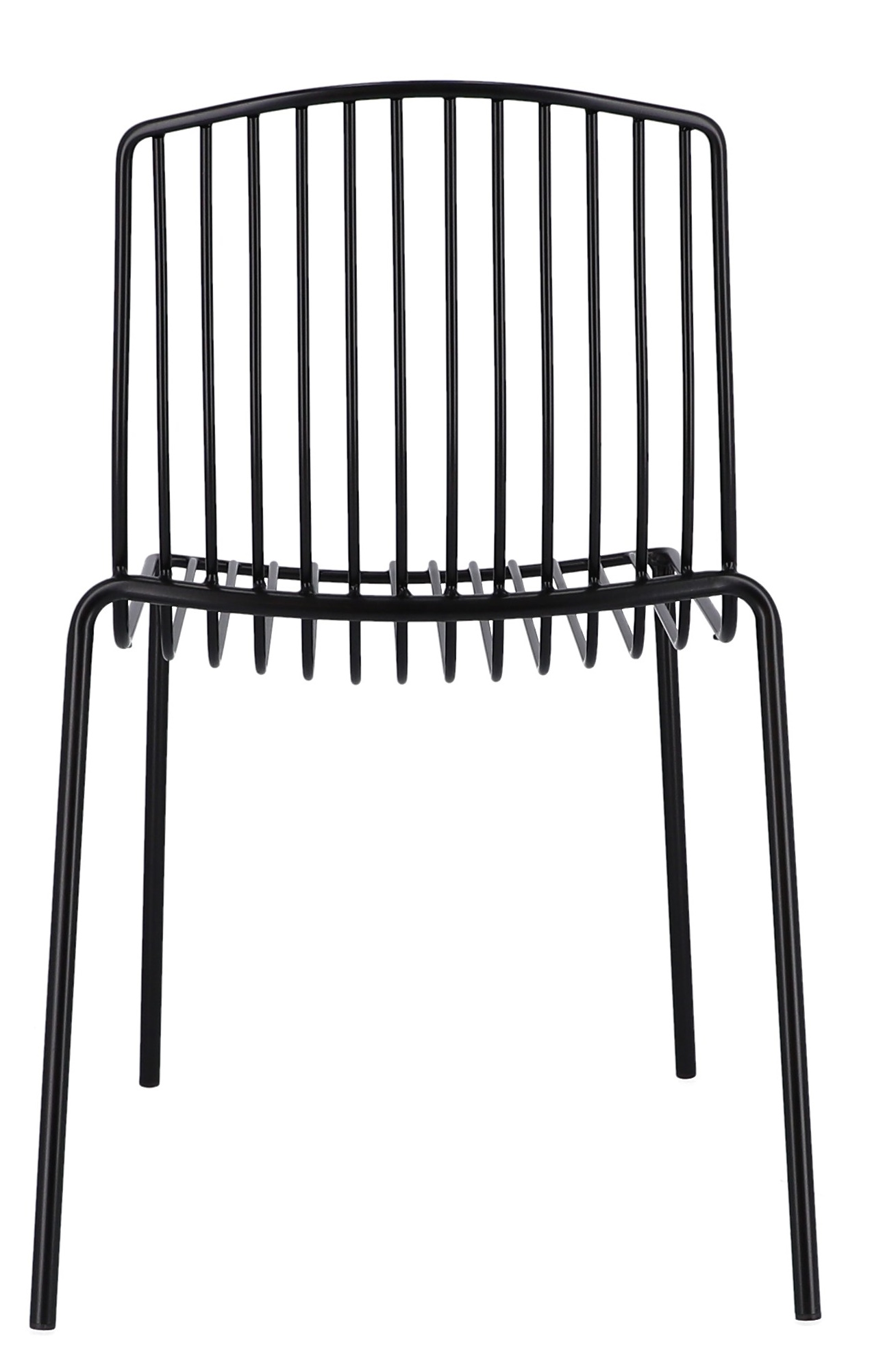 Schwarzer Mori Stuhl von Jan Kurtz für den Außenbereich, minimalistisches Design mit Stahlgestell.