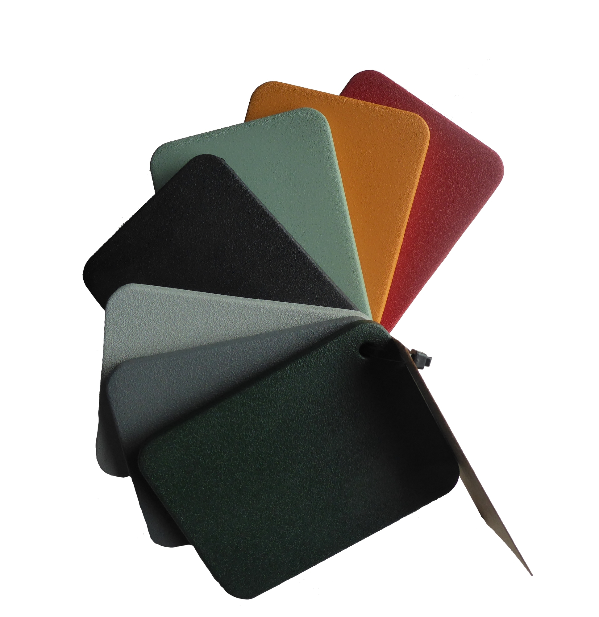 Farbmuster für Vitra Stühle: Polyurethanschaum Muster in verschiedenen Farben für Stuhlmodelle 03, 04, 05.
