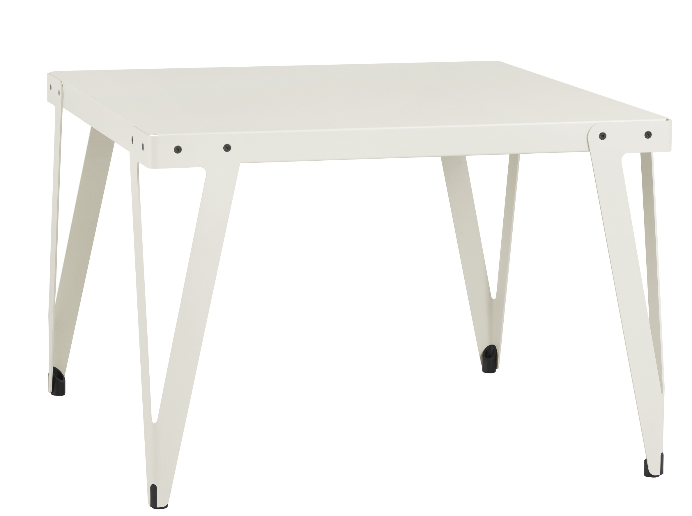 Lloyd Indoor Table Tisch Functionals, quadratischer Beistelltisch aus Metall in Weiß für Wohnzimmer und Esszimmer.