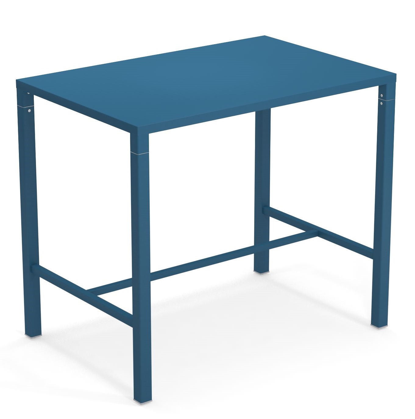 Blauer Nova Hochtisch von Emu für den Außenbereich, moderner Stehtisch aus Metall.
