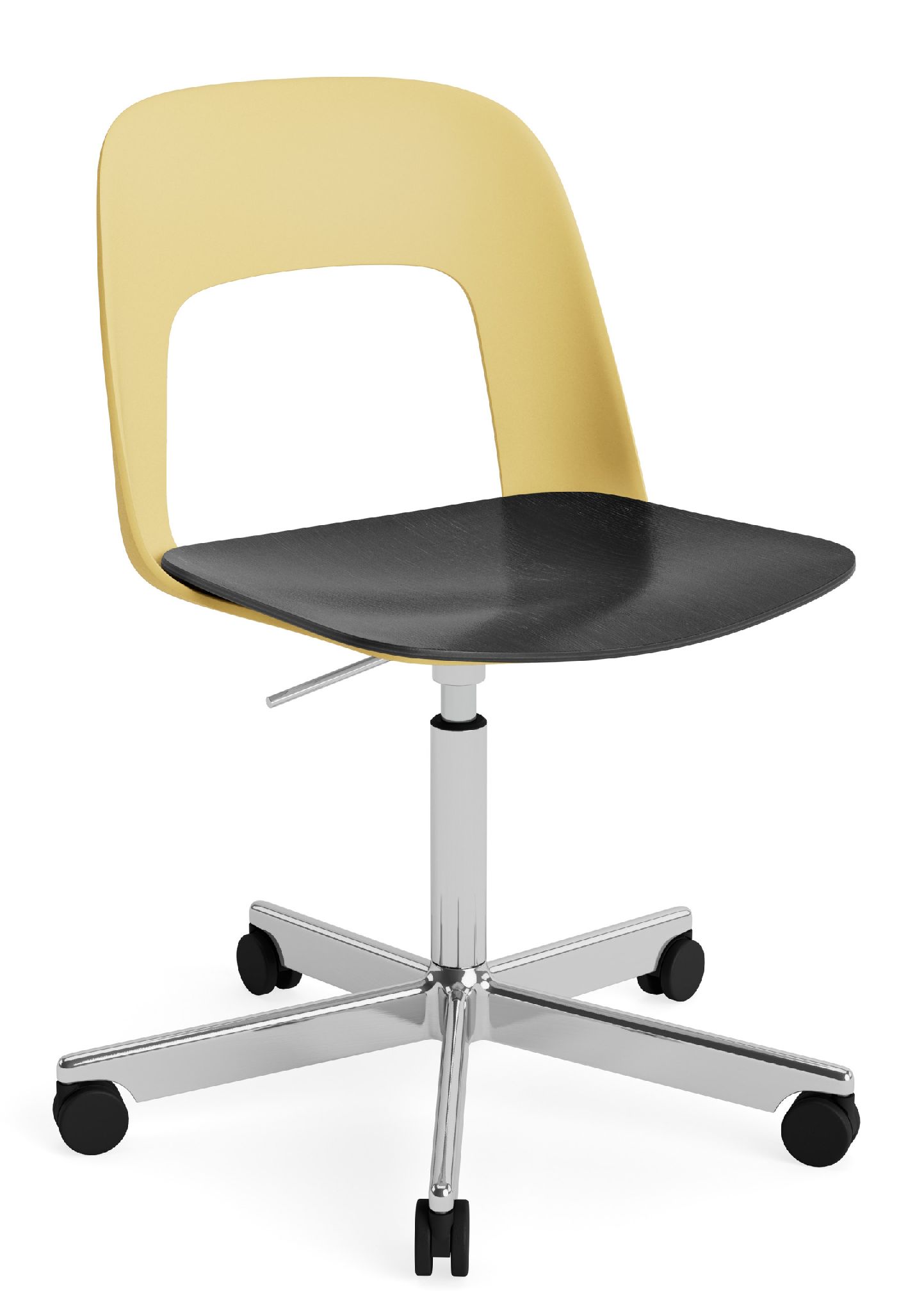 Layout Side Chair 142 stoel met vijfpoot en draaivoet van Hay