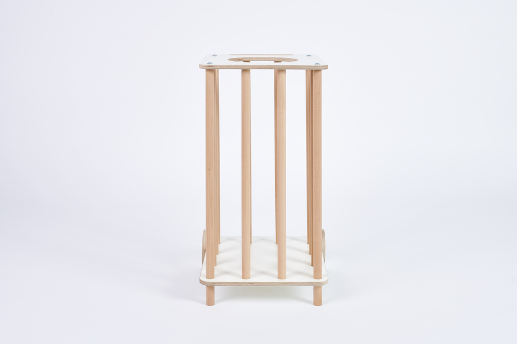 Tojo Kids Zoo Plüschtierkarren aus Holz, minimalistisches Design für Kinderzimmer, Spielzeugaufbewahrung und Ordnung.