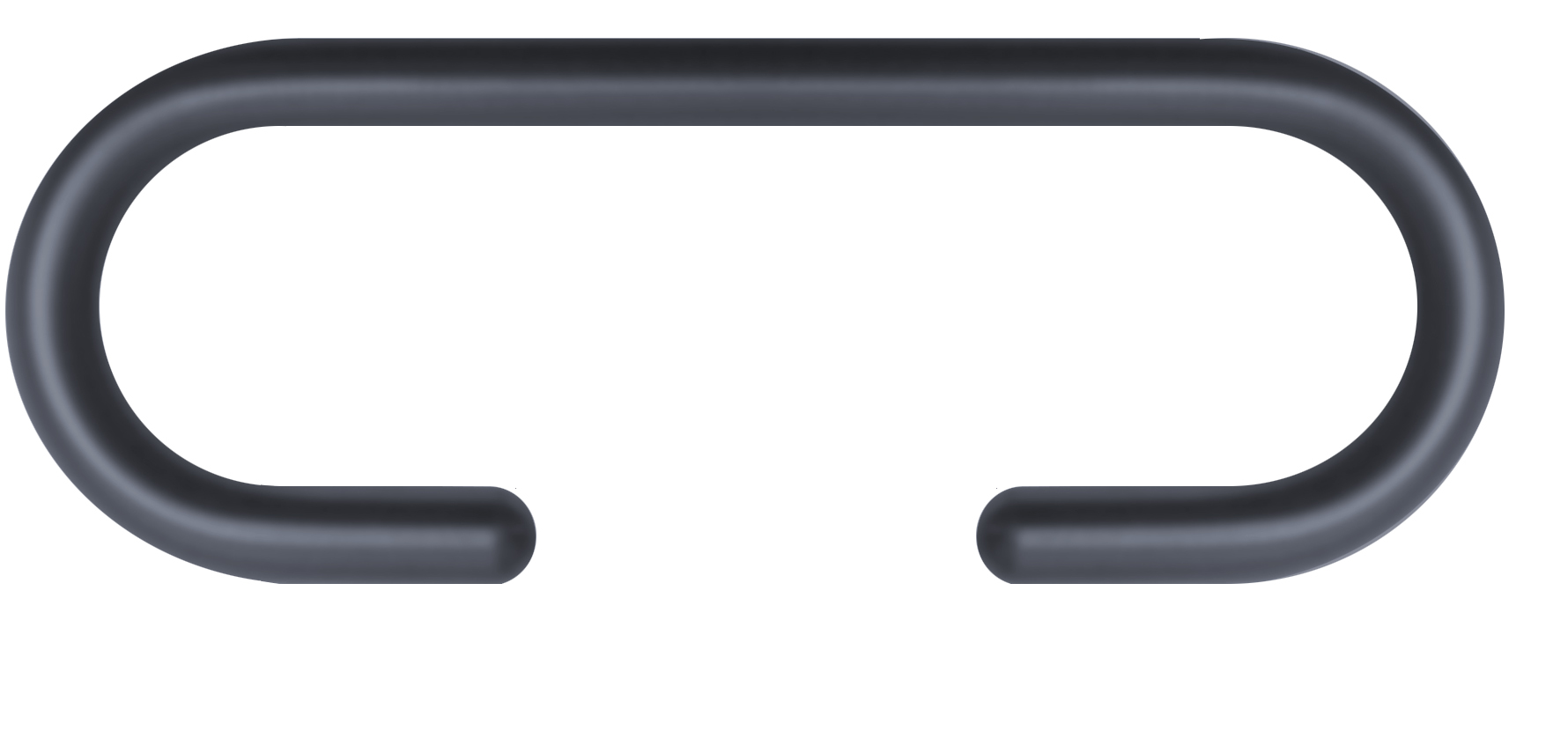 Schwarzer C + C Haken von Roomsafari, ein minimalistischer Wandhaken für Garderobe und Handtücher.