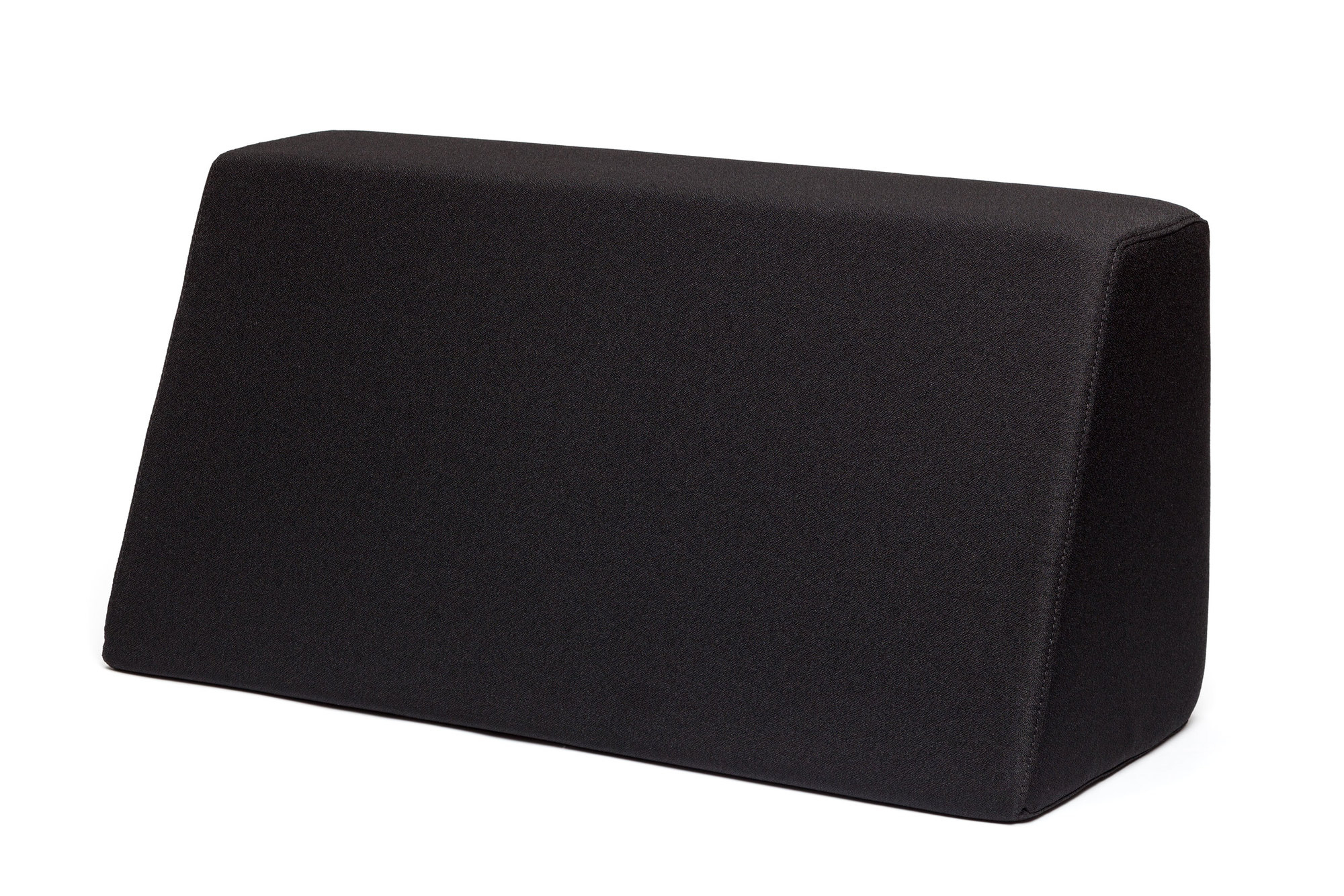 Schwarzes Tojo Lehn Rückenkissen für Betten und Sofas, ergonomische Rückenstütze für bequemes Sitzen.