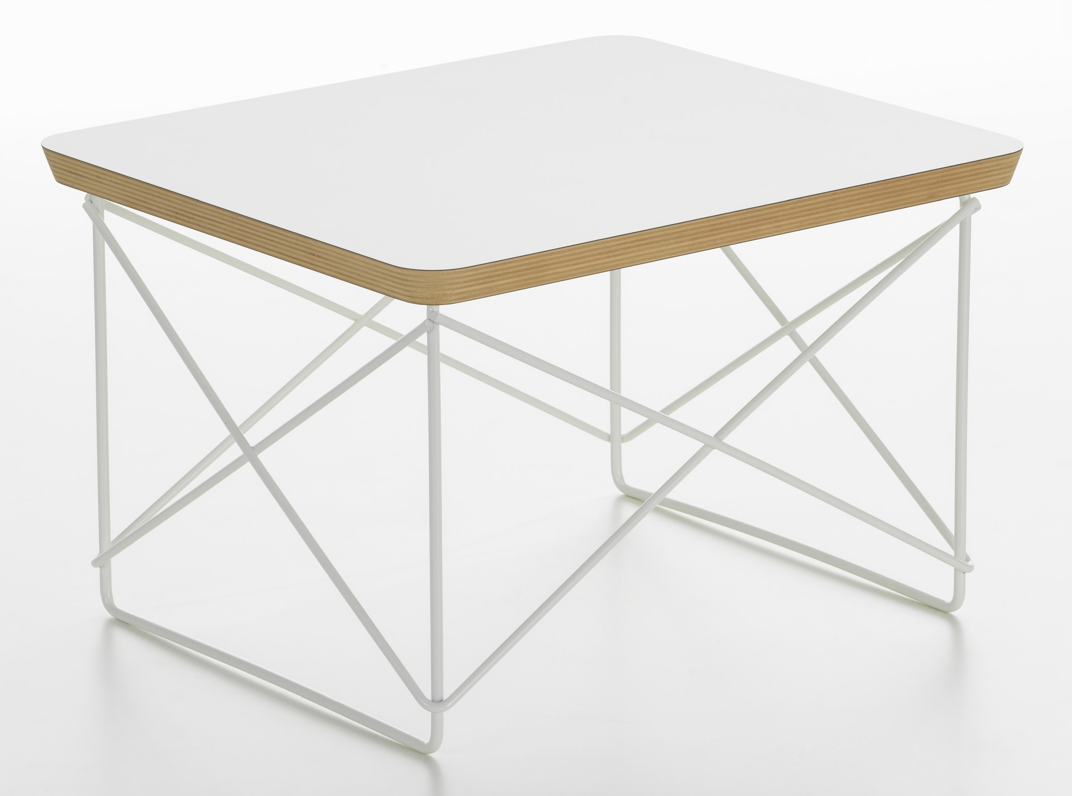 Occasional LTR bijzettafel HPL WIT / ROESTVRIJ STAAL Vitra UNIEKE EXEMPLAREN  
