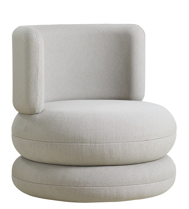 Beiger Easy Chair Sessel von Verpan mit runder Sitzfläche und Rückenlehne für Wohnzimmer.