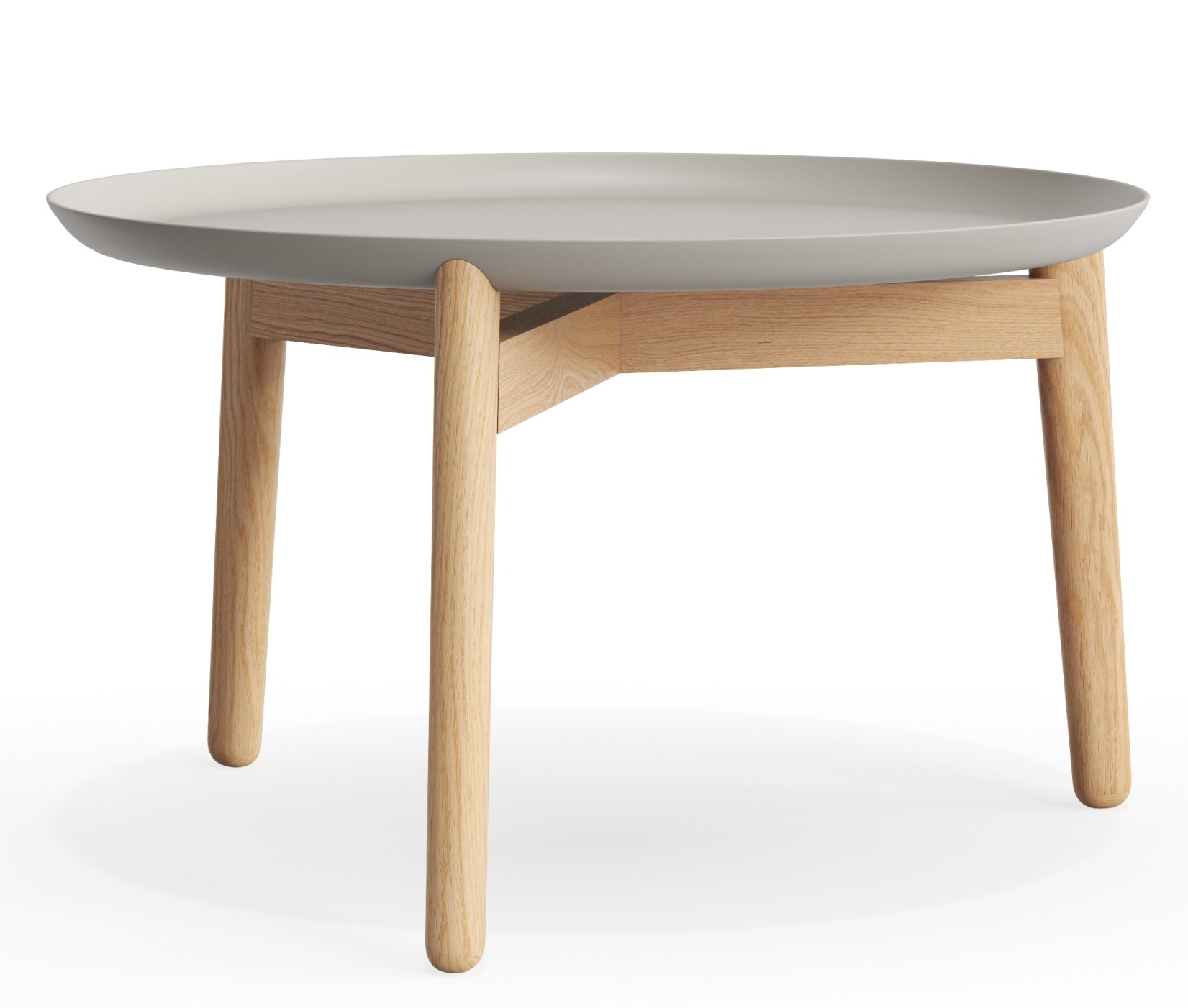 Plaisir 2 Beistelltisch aus Aluminium und Holz, Höhe 32 cm, modernes Design für Wohnzimmer.