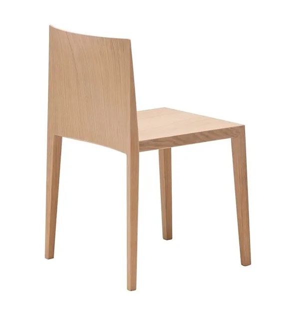 Sail SI1248 Stuhl von Andreu World, moderner Holzstuhl in Buche natur, minimalistisches Design.