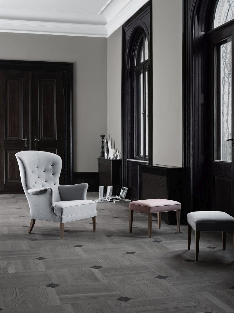FH419 Heritage Chair von Carl Hansen & Søn, Sessel aus Walnuss geölt mit Leder.