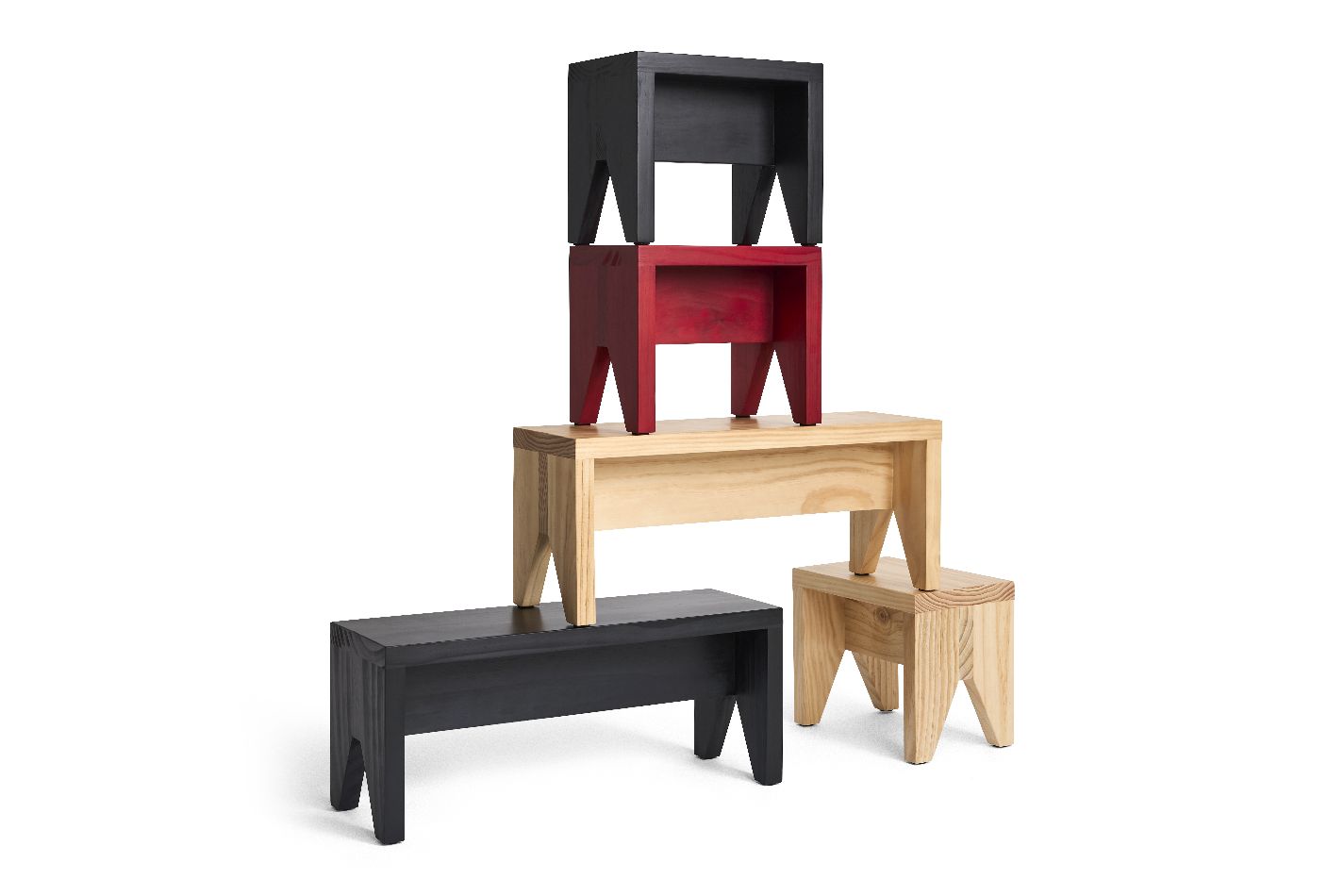 Manolito Stool Long kruk, naturel Hay