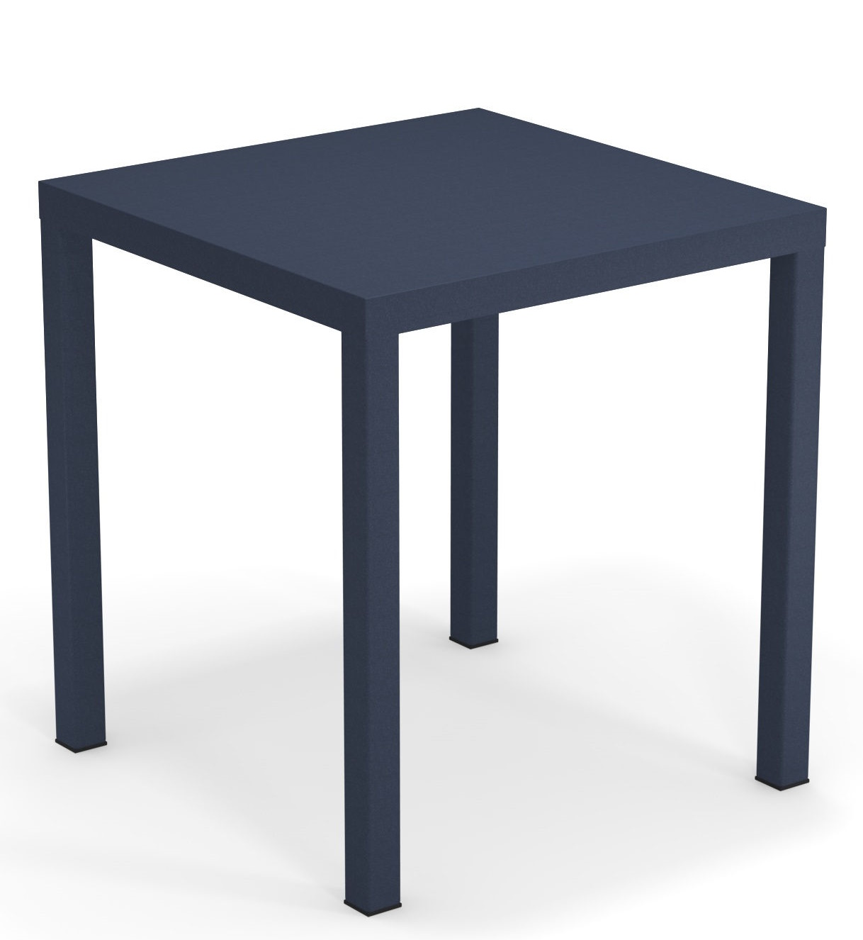 Quadratischer, dunkelblauer Nova Tisch von Emu für den Außenbereich, moderne Gartentisch-Möbel für Terrasse und Balkon.