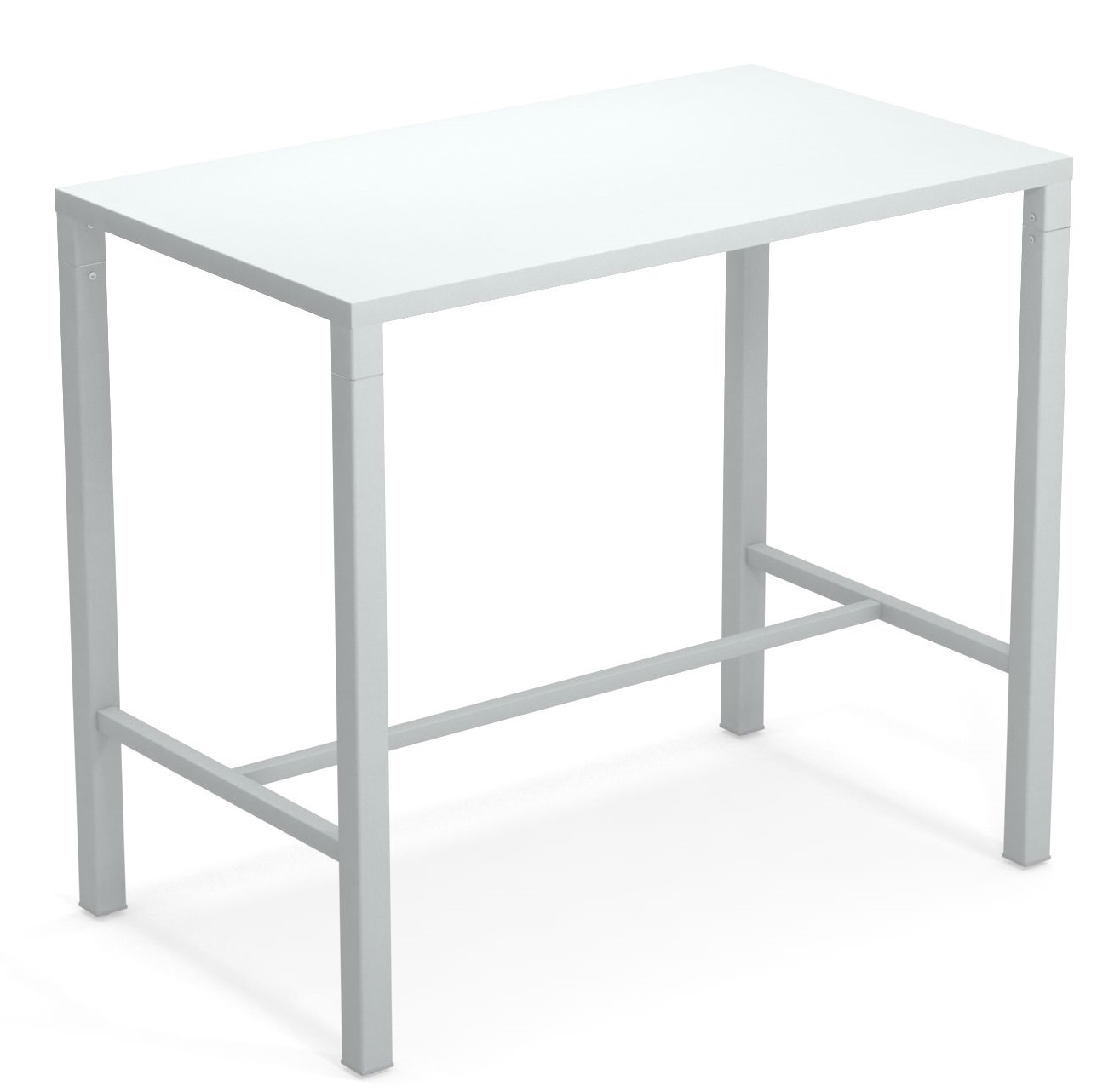 Weißer Nova Hochtisch von Emu für den Außenbereich, ideal für Garten, Terrasse oder Balkon.