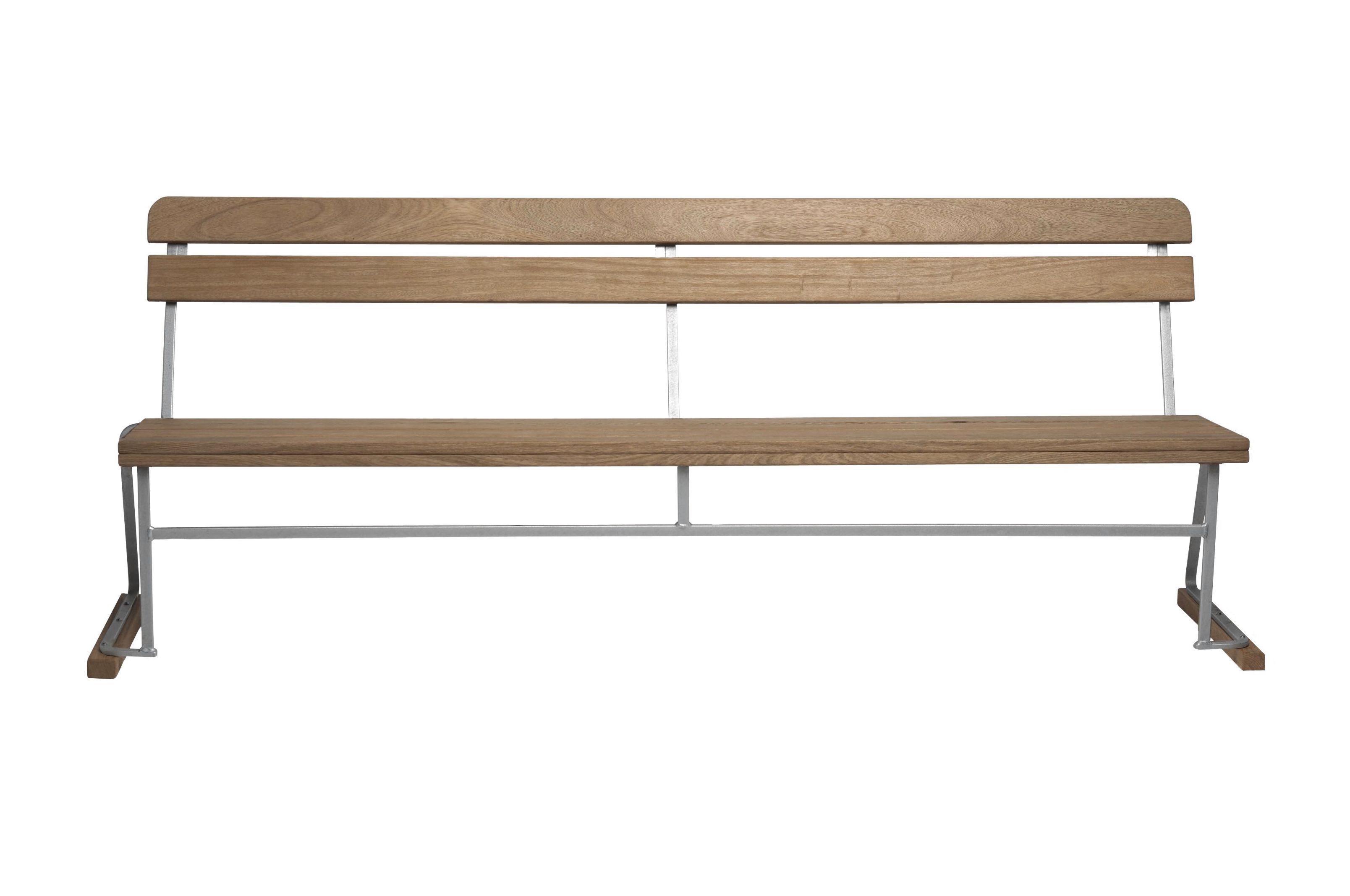 Grythyttan Stalmöbler Bank: Eiche Sofa 5 Bank mit Rückenlehne, Gartenmöbel für den Außenbereich.