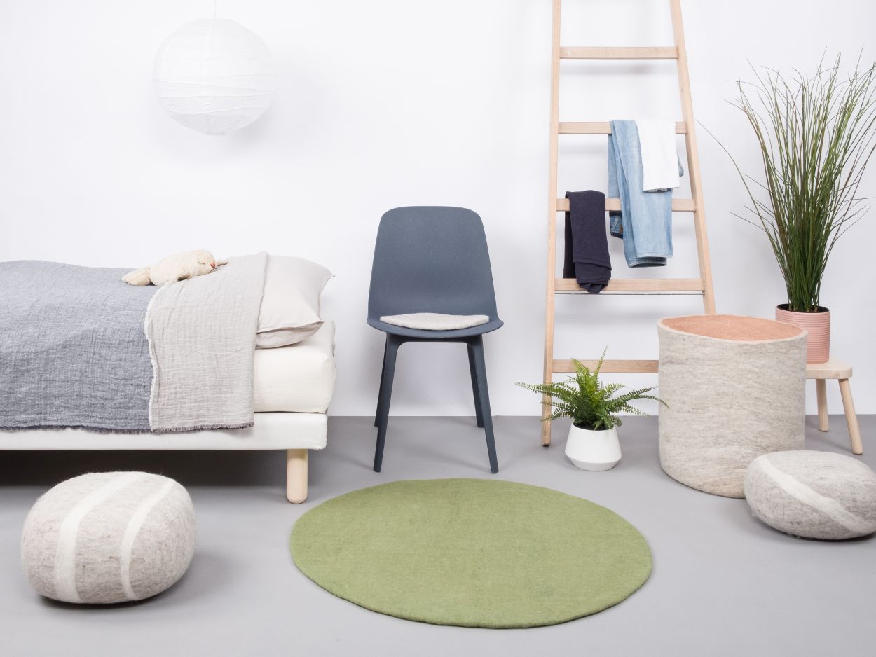 Mono rond vilten tapijt Ø 160 cm myfelt