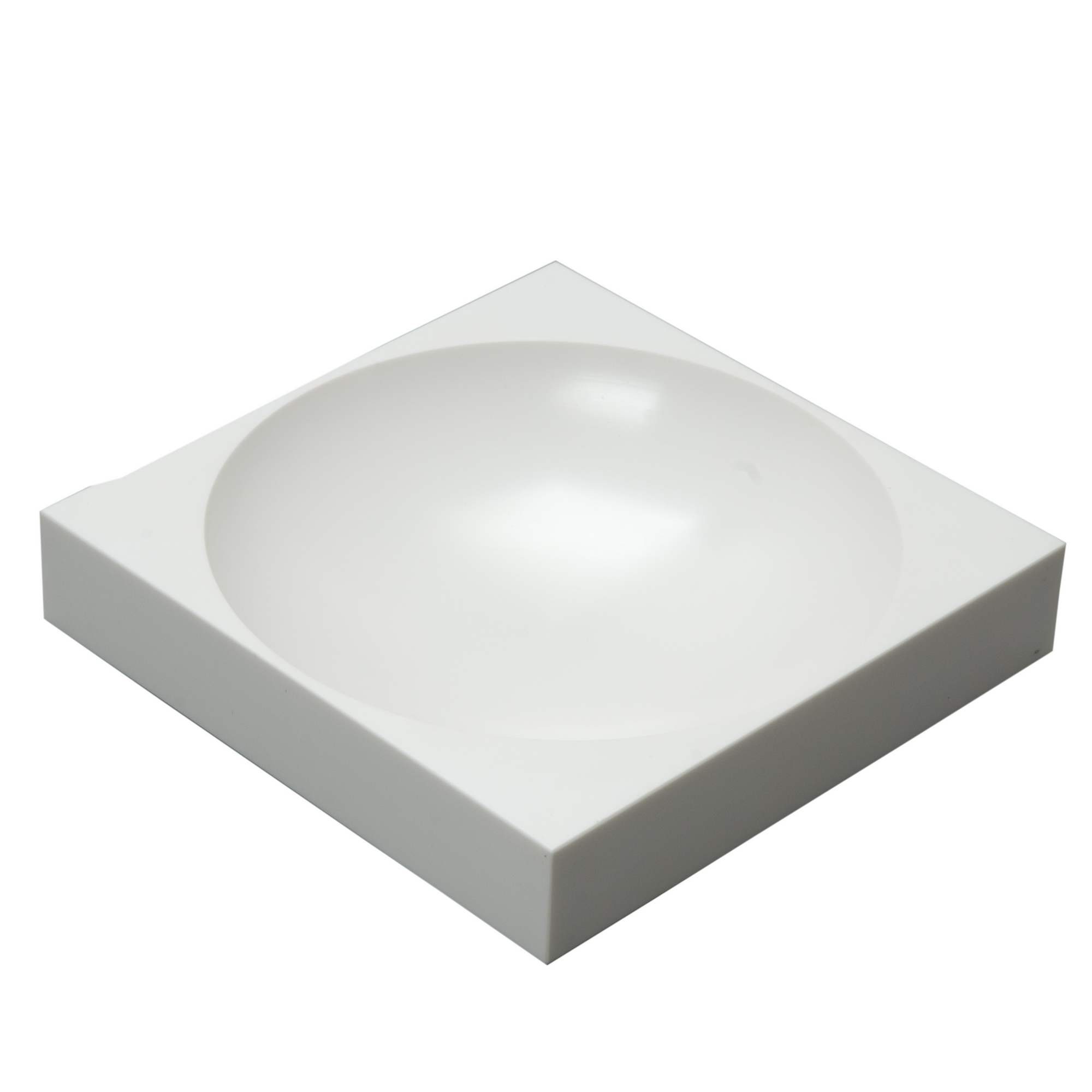 Weiße Modul 1 Magnetic Bowl Schale Farmer, quadratisch, minimalistisch und modern.