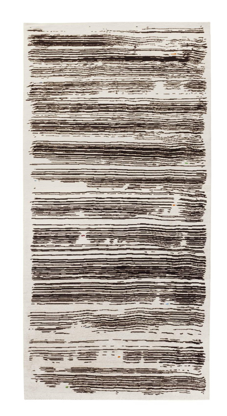 Legends of Carpets Teppich: Walter Knoll Teppich mit abstraktem Streifenmuster in Braun und Weiß.