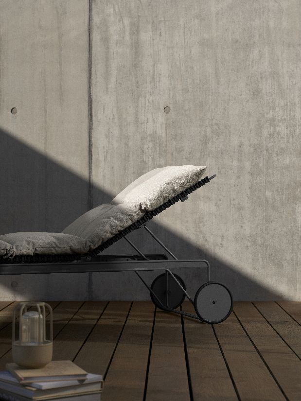 Click verstelbare chaise longue voor buiten Houe