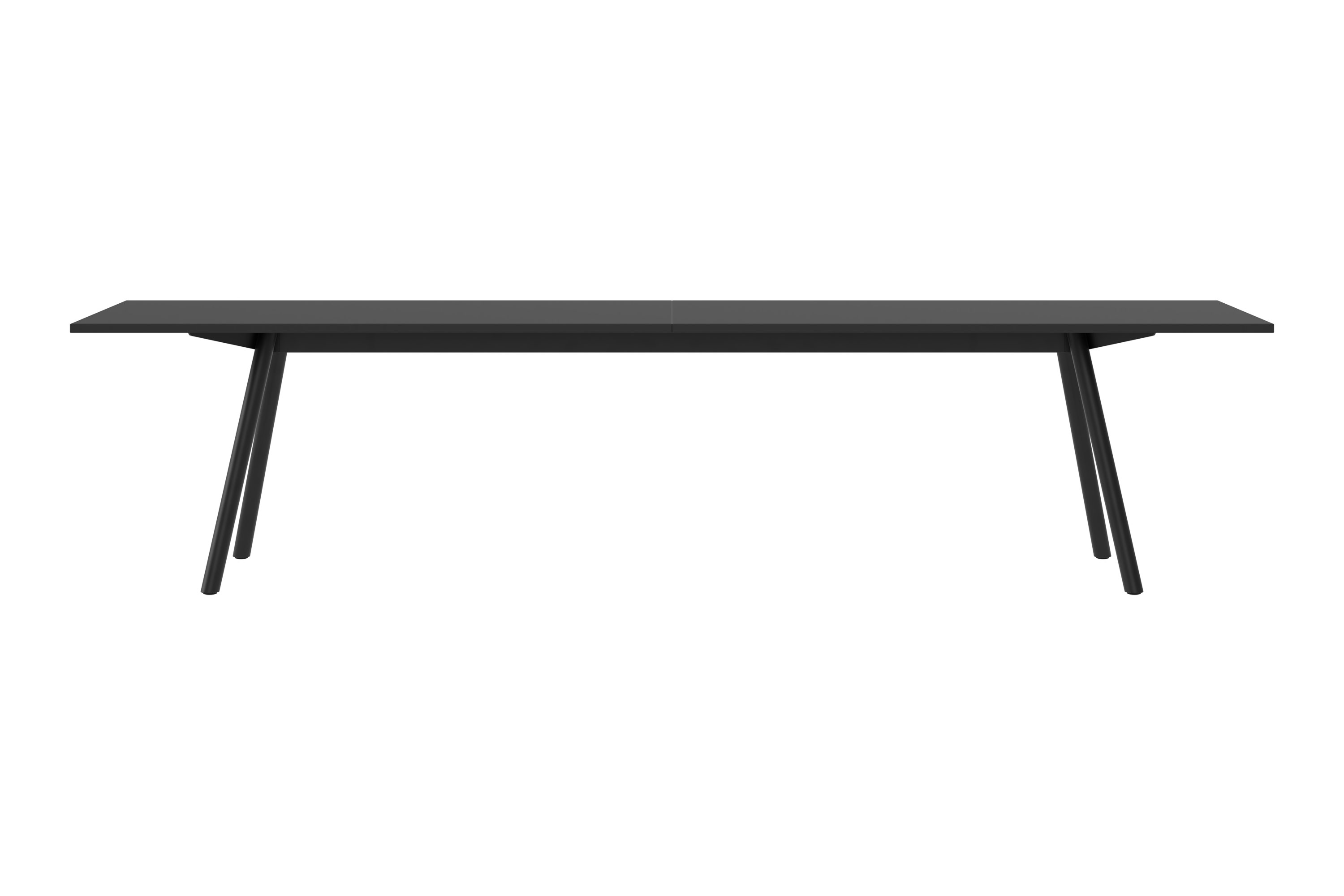 Schwarzer New Tendency Masa Tisch: Moderner Esstisch mit minimalistischem Design und schlanken Tischbeinen.