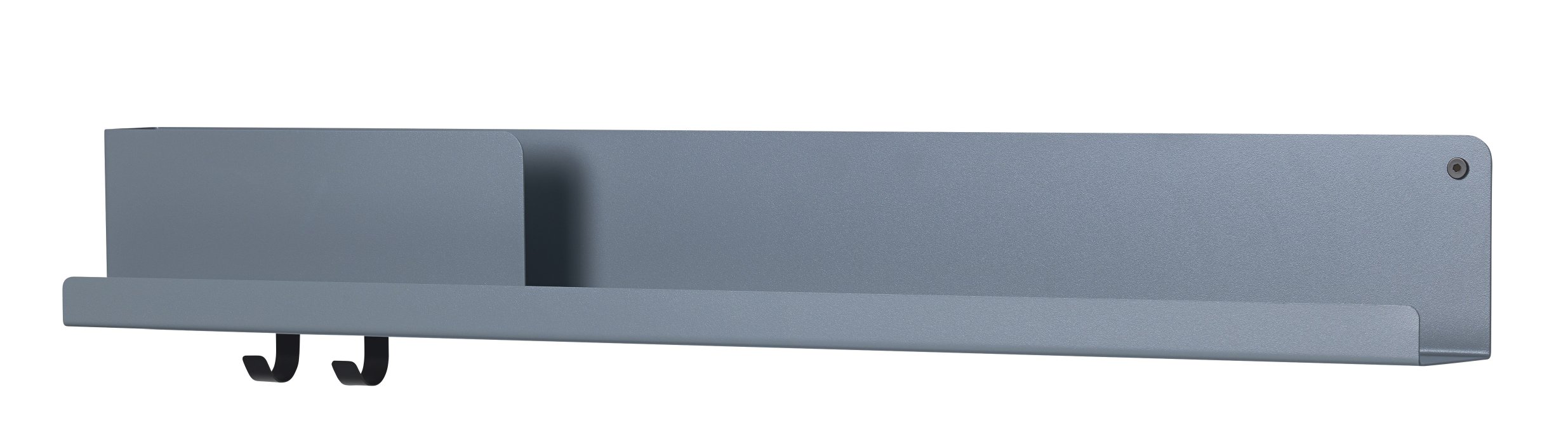 Graues Folded Shelves Regal von Muuto mit Haken zur Wandmontage für Flur und Büro.