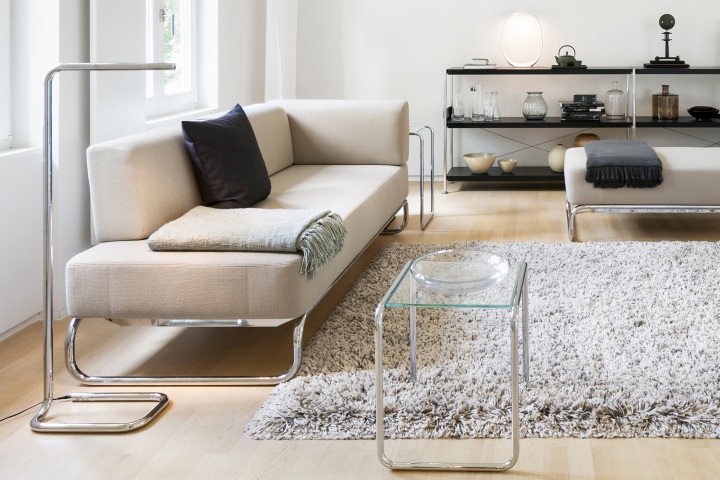 Lum LED 125 staande lamp Thonet, verchroomd