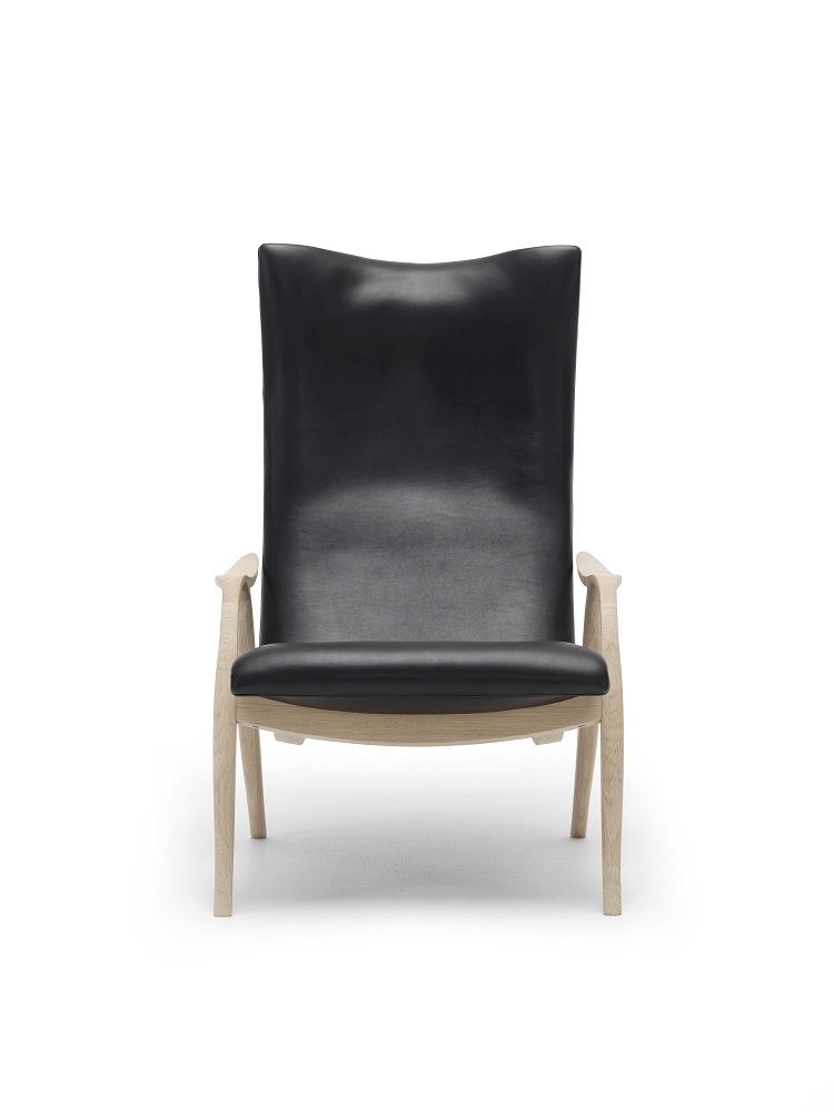 FH429 Signature Chair Sessel von Carl Hansen & Søn mit schwarzem Lederbezug.
